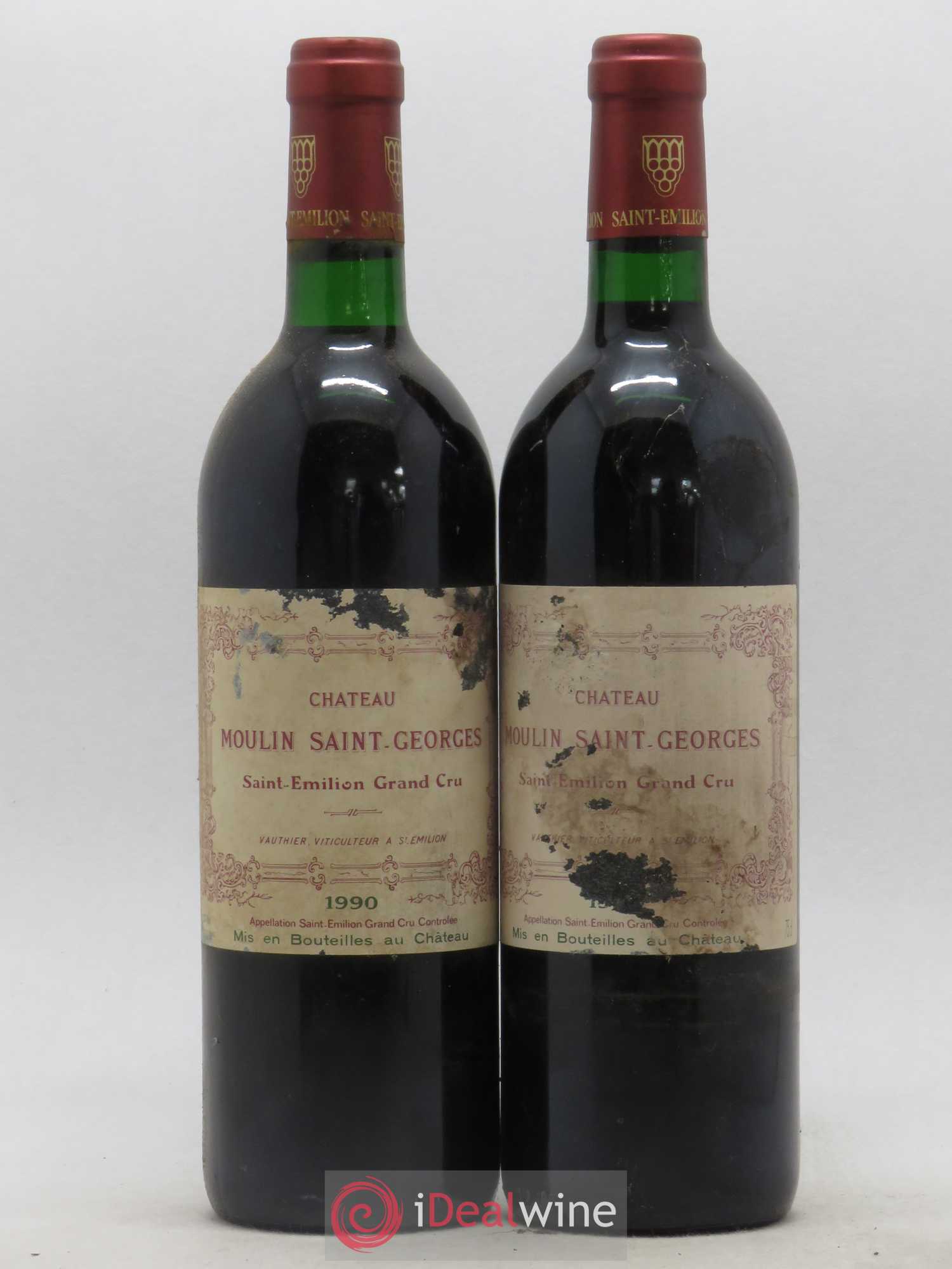 Château Moulin Saint Georges 1990 - Lot de 2 bouteilles - 0