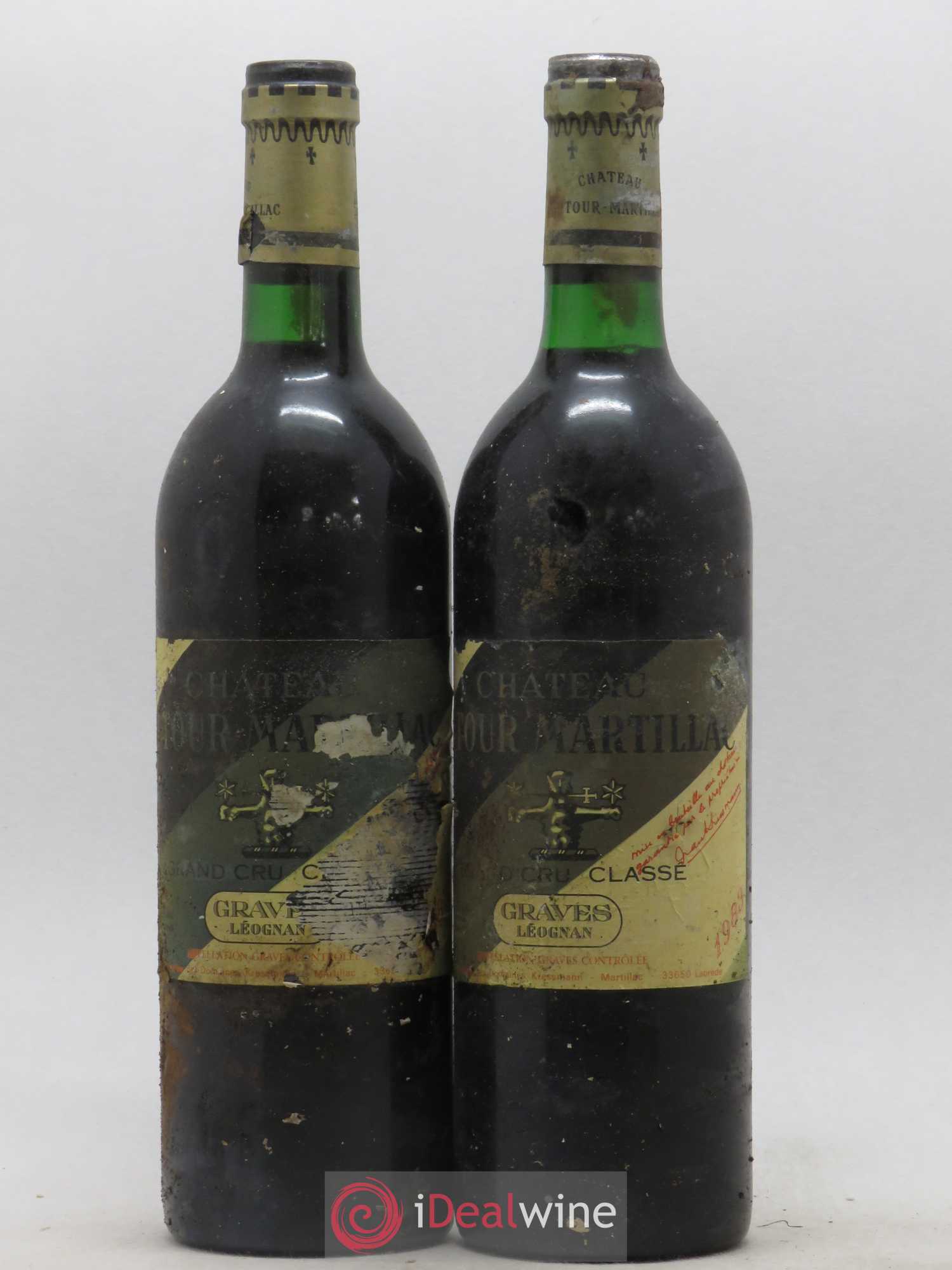 Château Latour-Martillac Cru Classé de Graves 1983 - Lot de 2 bouteilles - 0