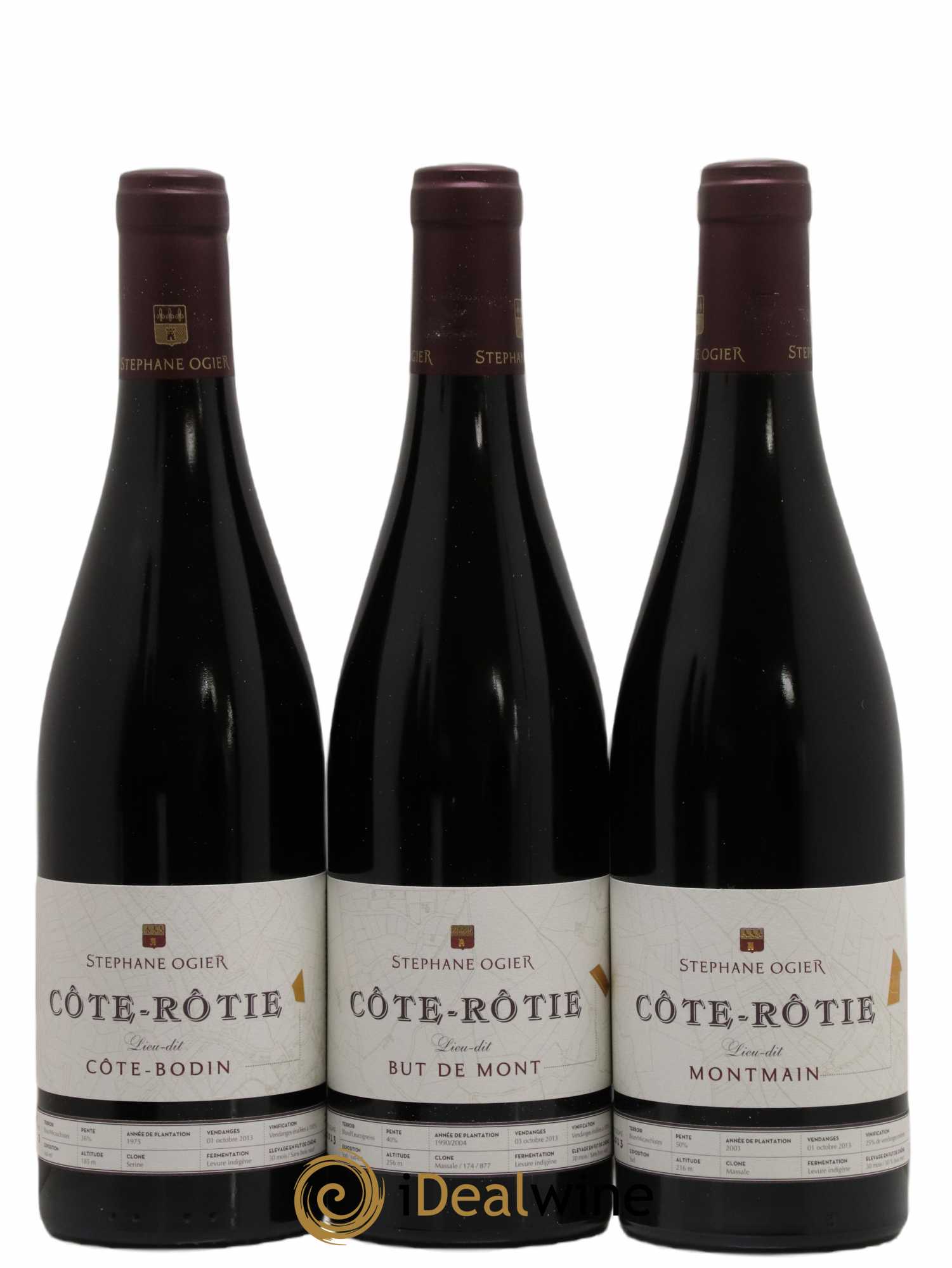 Assortiment Sélection Lieux-Dits Stéphane Ogier Fongeant, Montmain, La Viallière, Bertholon, Côte-Bodin, Cognet, Le Champon 2013 - Lot de 6 bouteilles - 2