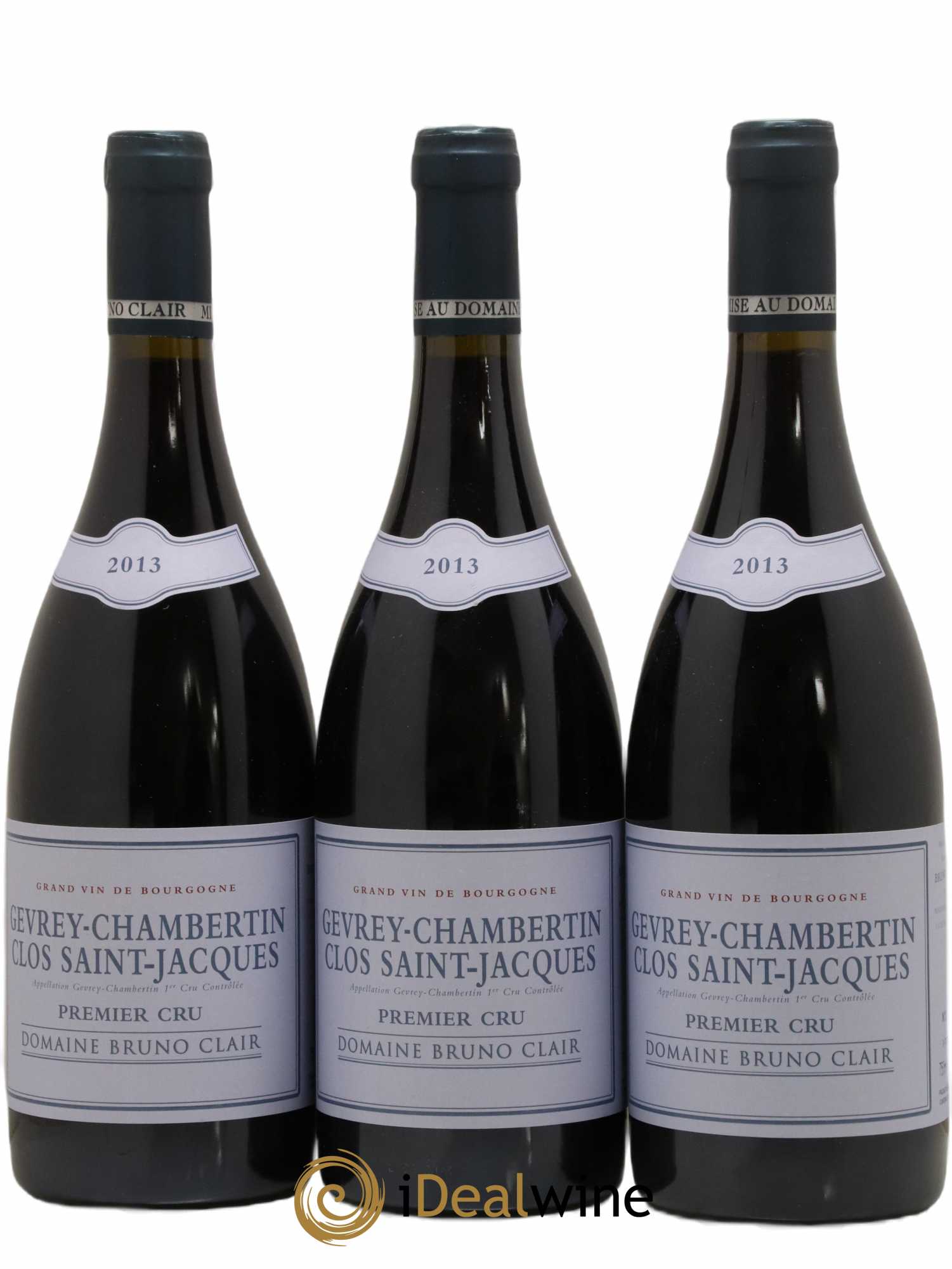 Gevrey-Chambertin 1er Cru Clos Saint-Jacques Bruno Clair (Domaine) 2013 - Lot de 3 bouteilles - 0