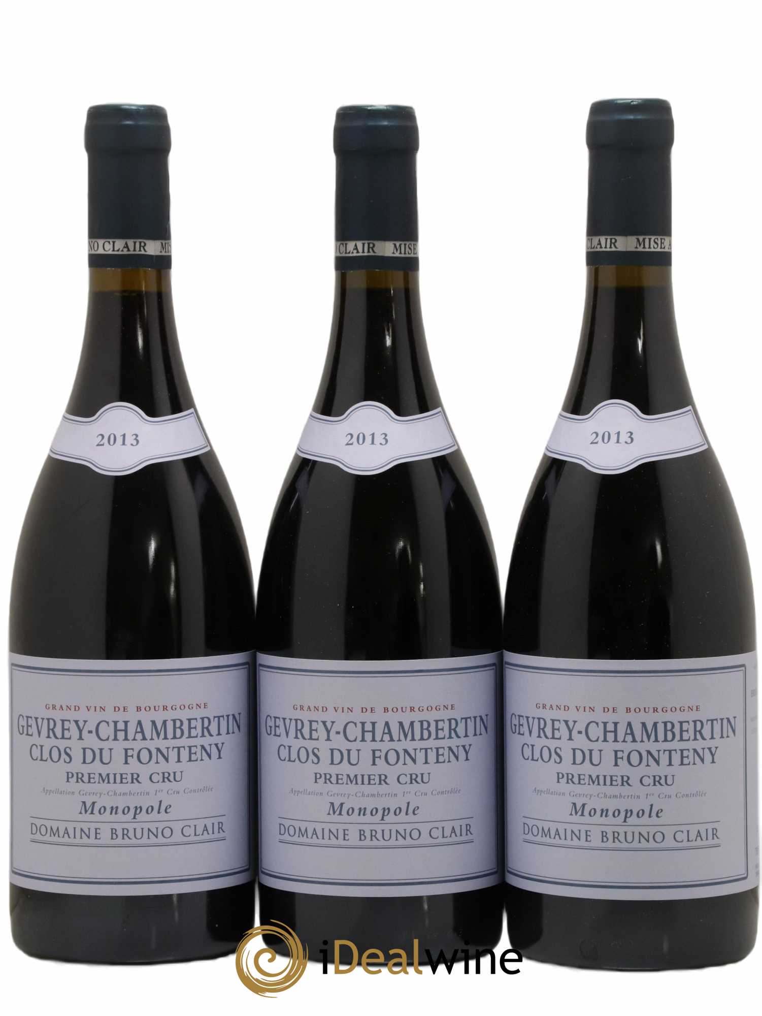 Gevrey-Chambertin 1er Cru Clos du Fonteny Bruno Clair (Domaine) 2013 - Lot de 3 bouteilles - 0