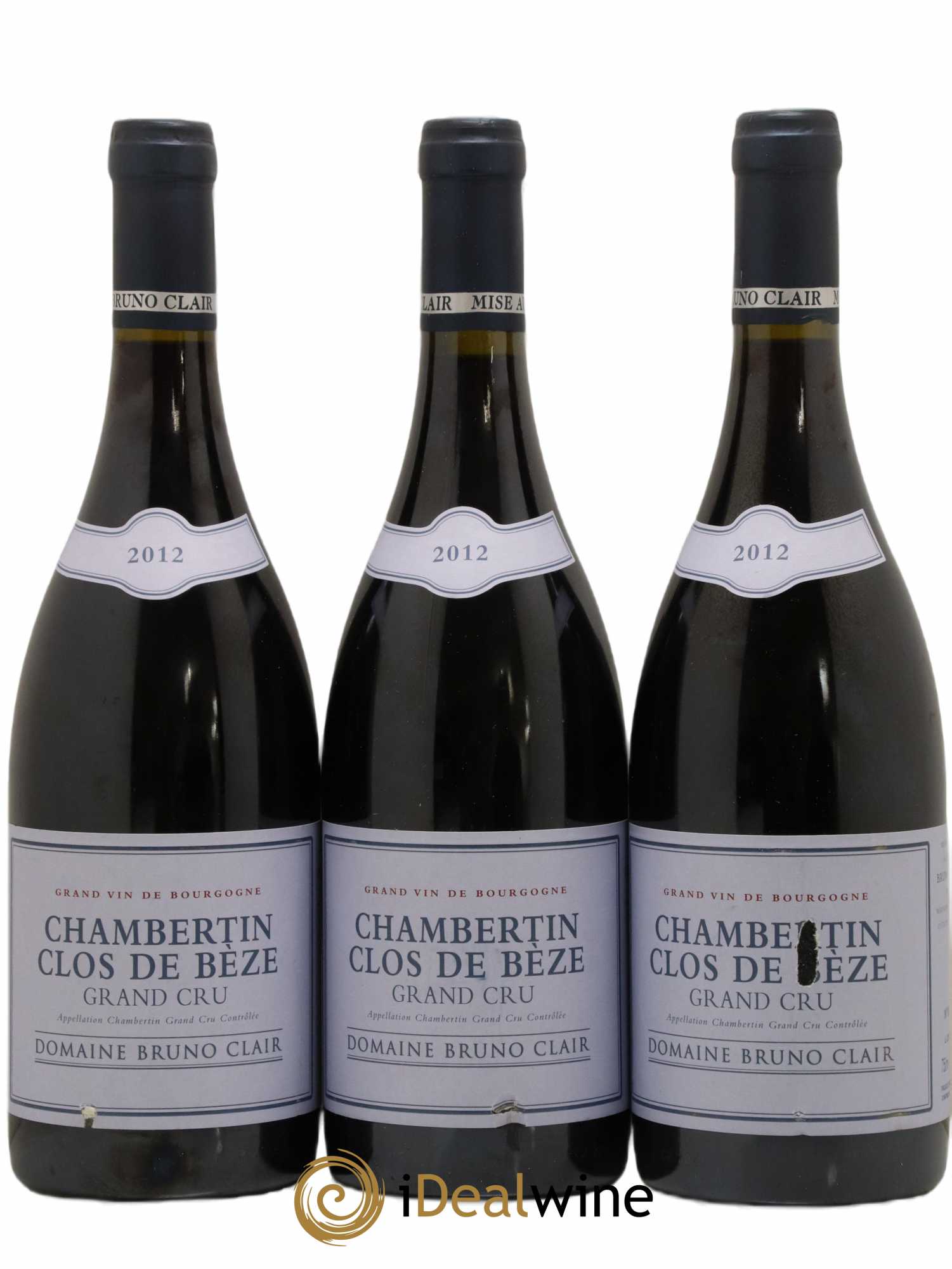 Chambertin Clos de Bèze Grand Cru Bruno Clair (Domaine) 2012 - Lot de 3 bouteilles - 0