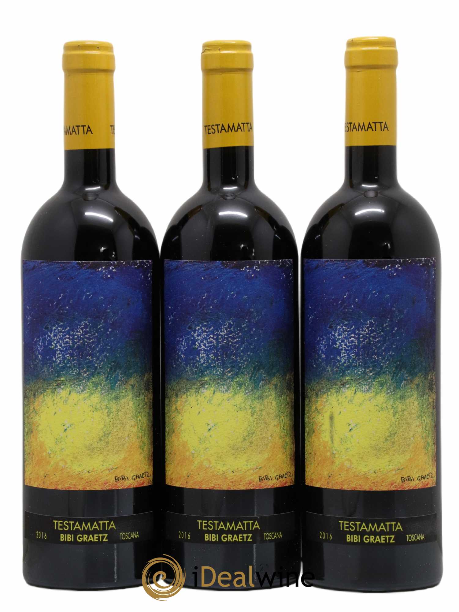 Toscana IGT Testamatta Bibi Graetz 2016 - Lot de 3 bouteilles - 0