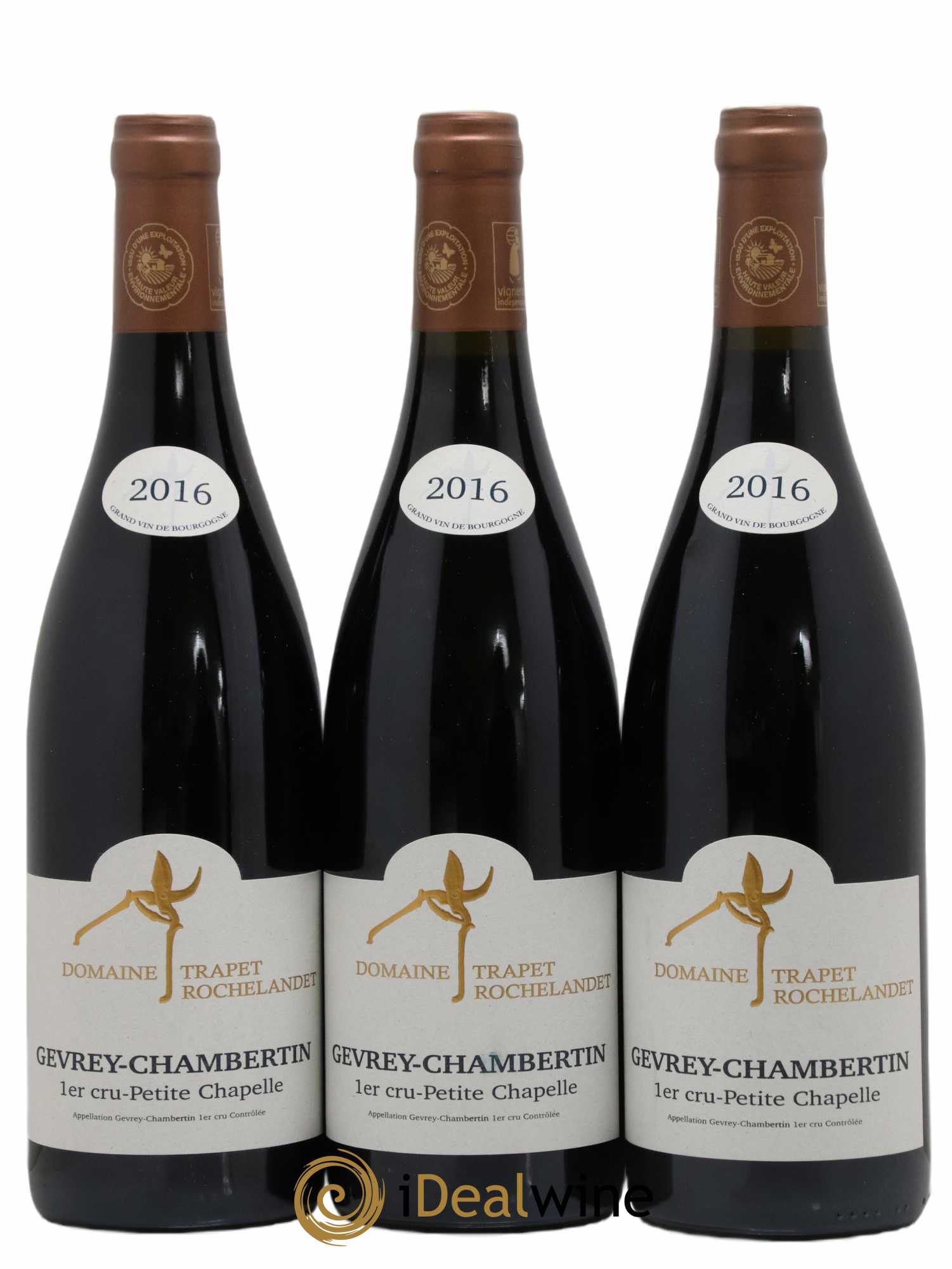 Gevrey-Chambertin 1er Cru Petite Chapelle Trapet Rochelandet 2016 - Lot de 3 bouteilles - 0