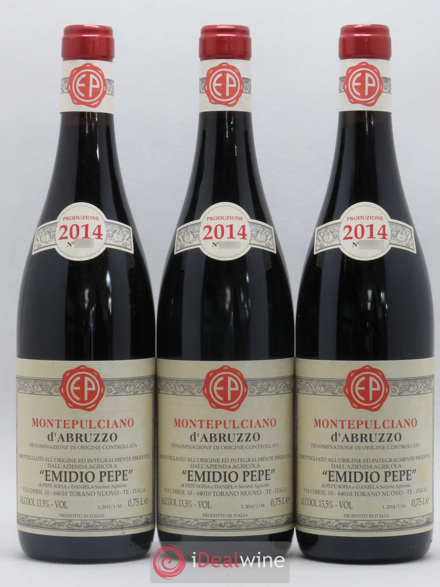 Montepulciano d'Abruzzo DOC Riserva Vecchie Viti Emidio Pepe 2014 - Lot de 3 bouteilles - 0