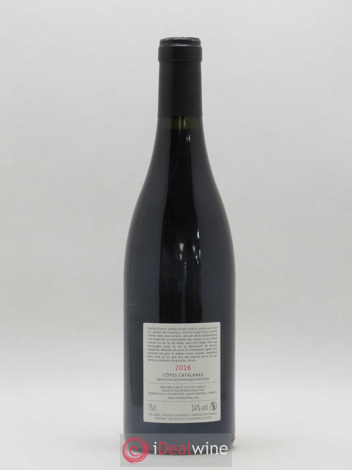 Côtes Catalanes Clos des Fées Aimer Rêver Prier Se taire Hervé Bizeul 2016 - Lot de 1 bouteille - 1
