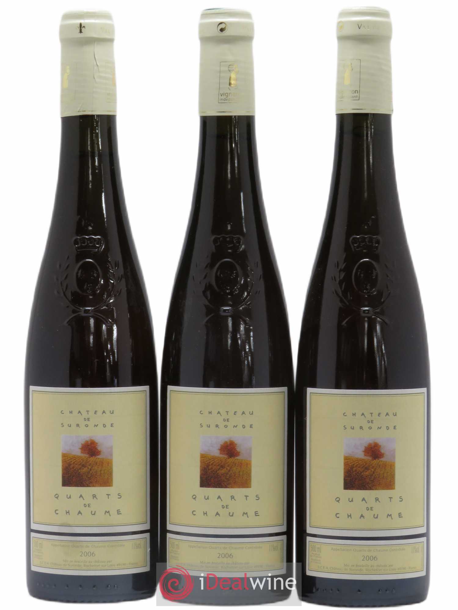 Quarts de Chaume Château de Suronde 50cl 2006 - Lotto di 3 bottiglie - 0