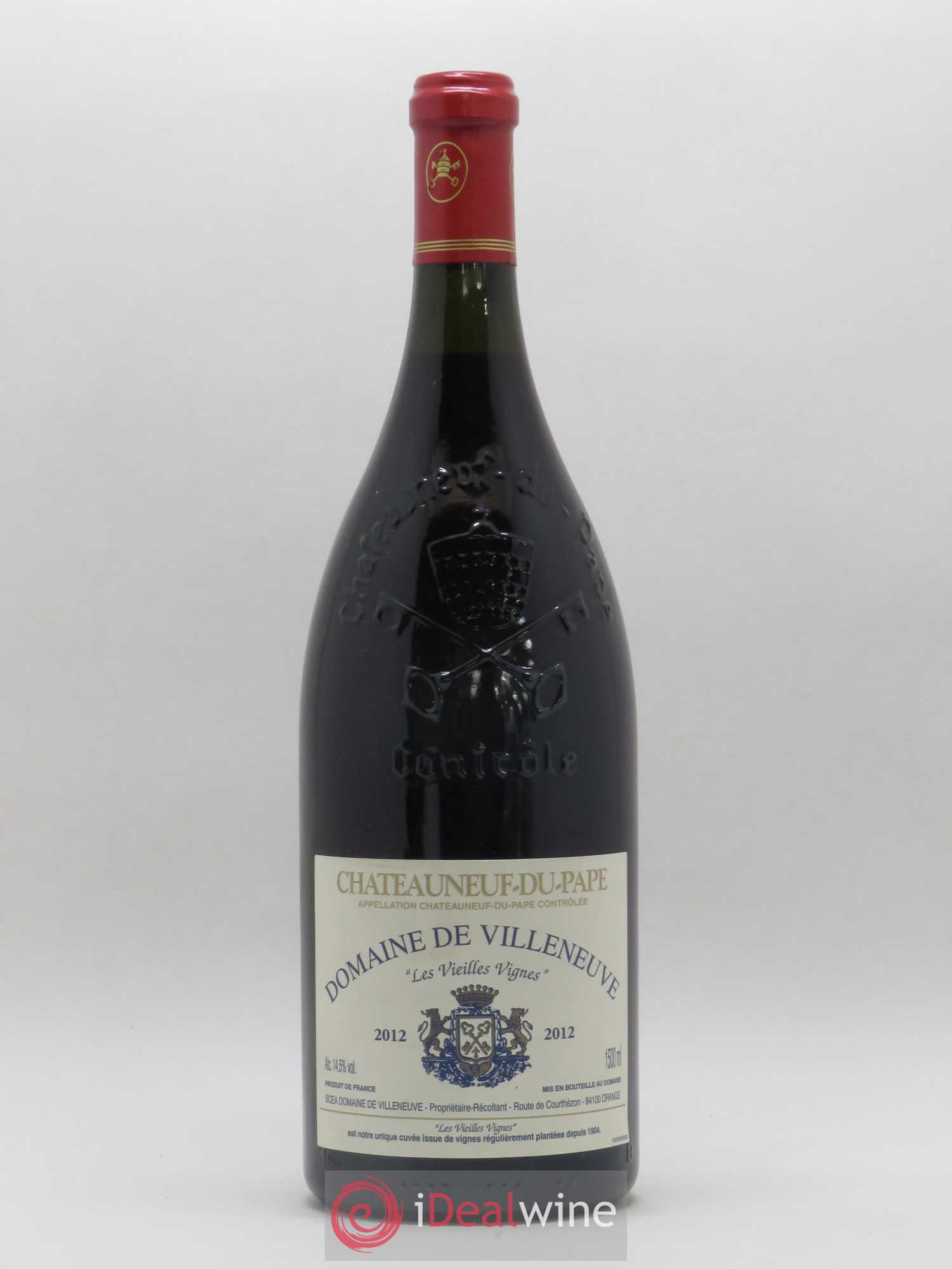 Châteauneuf-du-Pape Vieilles Vignes Domaine de Villeneuve 2012 - Lot de 1 magnum - 0
