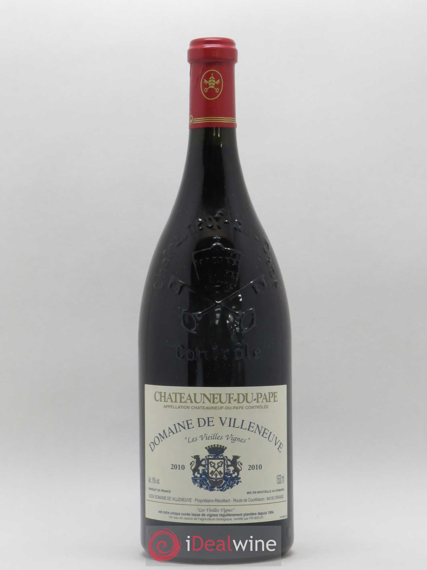 Châteauneuf-du-Pape Vieilles Vignes Domaine de Villeneuve 2010 - Lot de 1 magnum - 0