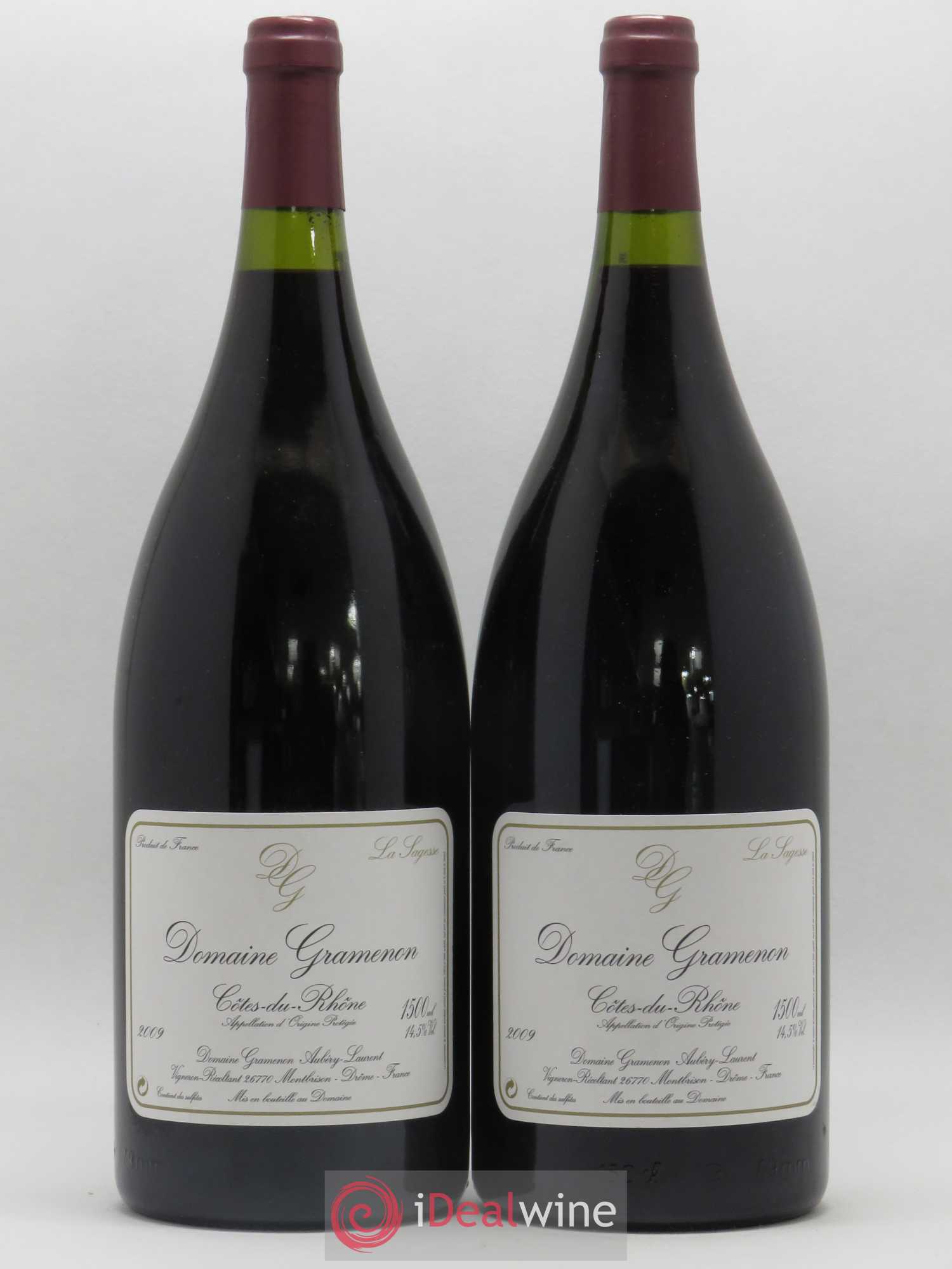 Côtes-du-Rhône La Sagesse Gramenon (Domaine) 2009 - Lot de 2 magnums - 0