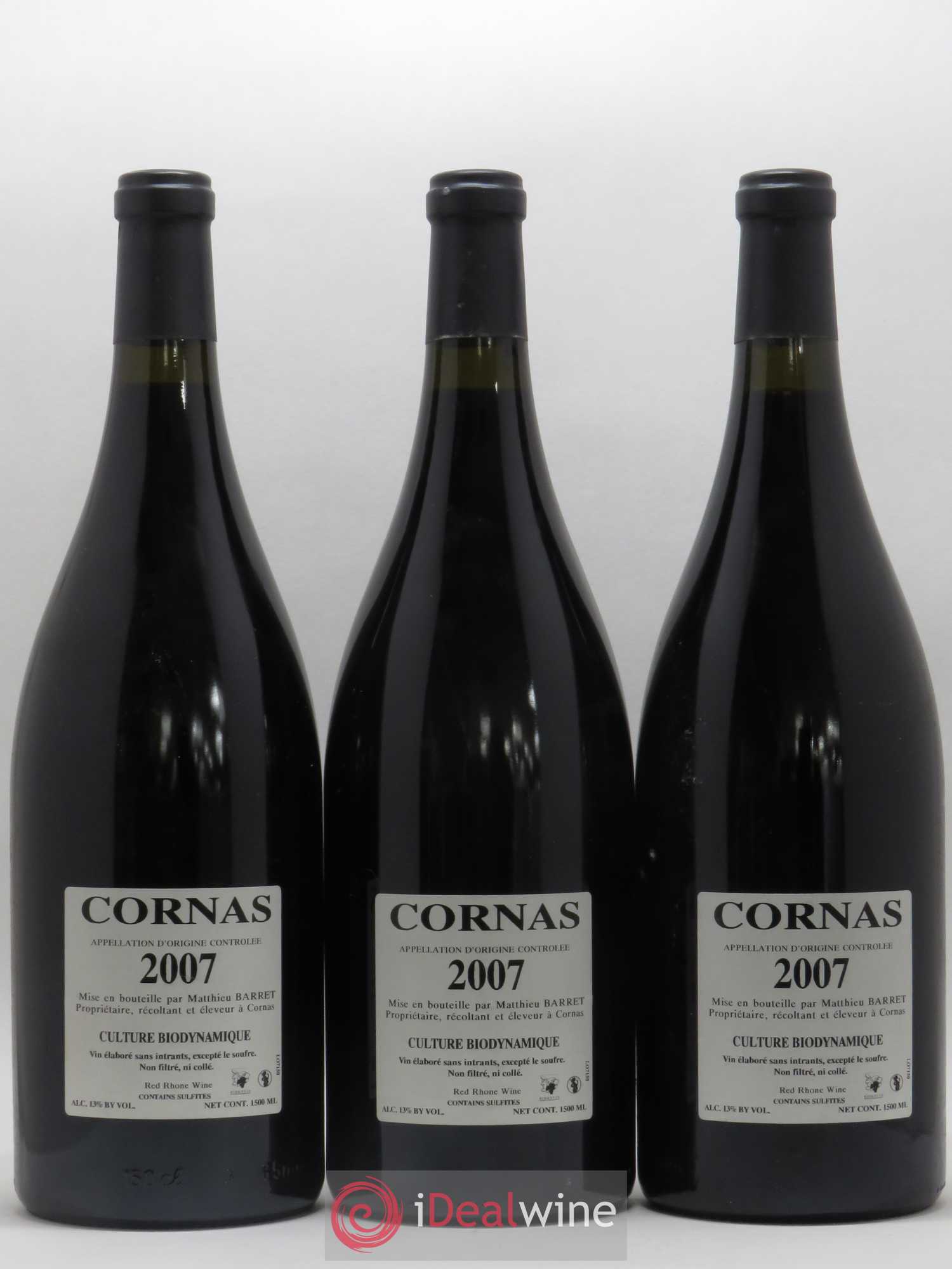 Cornas Billes Noires Coulet (Domaine du) - Matthieu Barret 2007 - Lot de 3 magnums - 1
