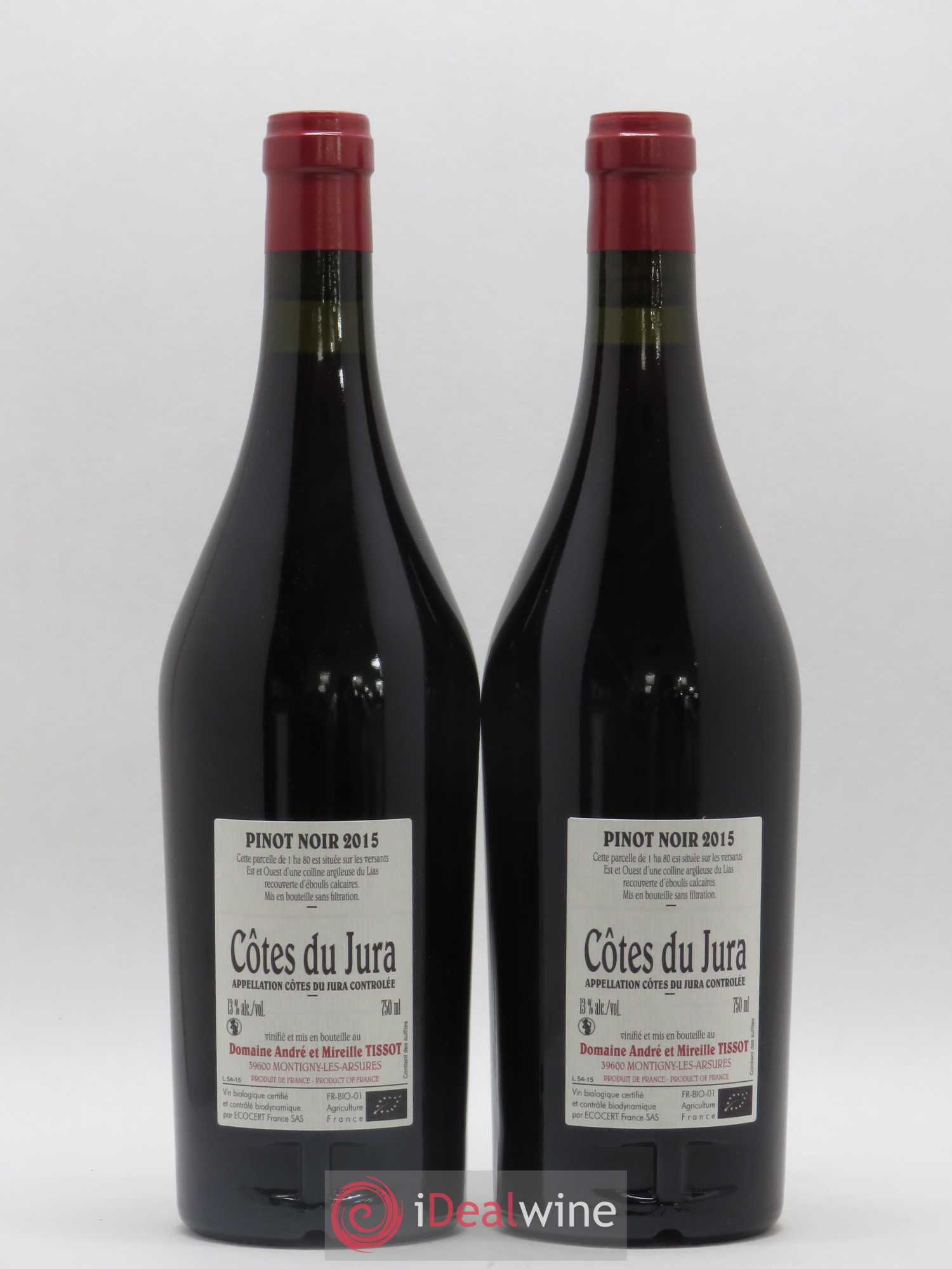 Côtes du Jura En Barberon Bénédicte et Stéphane Tissot 2015 - Lot de 2 bouteilles - 1