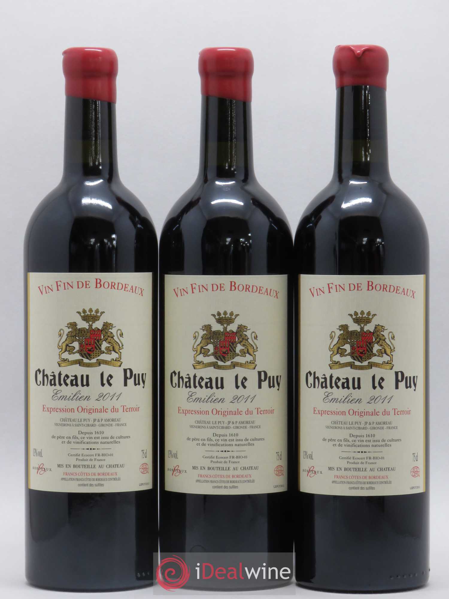 Le Puy - Cuvée Emilien 2011 - Lot de 3 bouteilles - 0