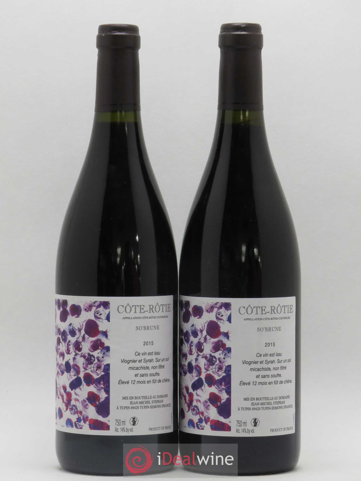 Côte-Rôtie So'Brune Jean-Michel Stephan 2015 - Lot de 2 bouteilles - 0