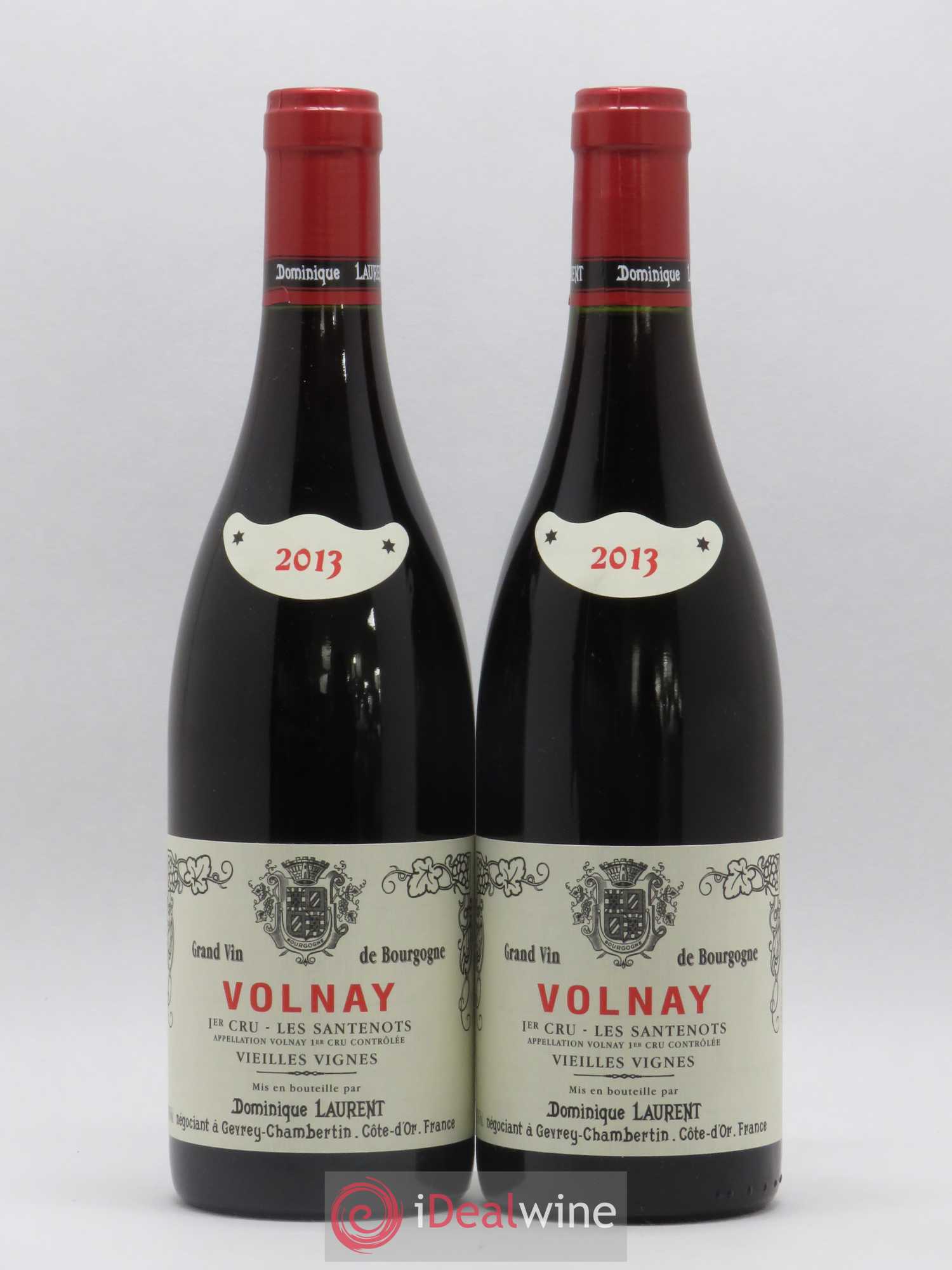 Volnay 1er Cru Les Santenots Vieilles Vignes Dominique Laurent 2013 - Lot de 2 bouteilles - 0