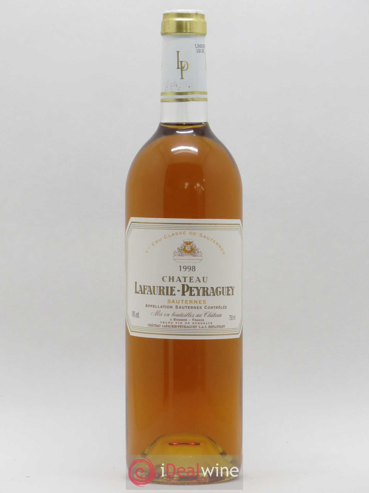Château Lafaurie-Peyraguey 1er Grand Cru Classé 1998 - Lotto di 1 bottiglia - 0