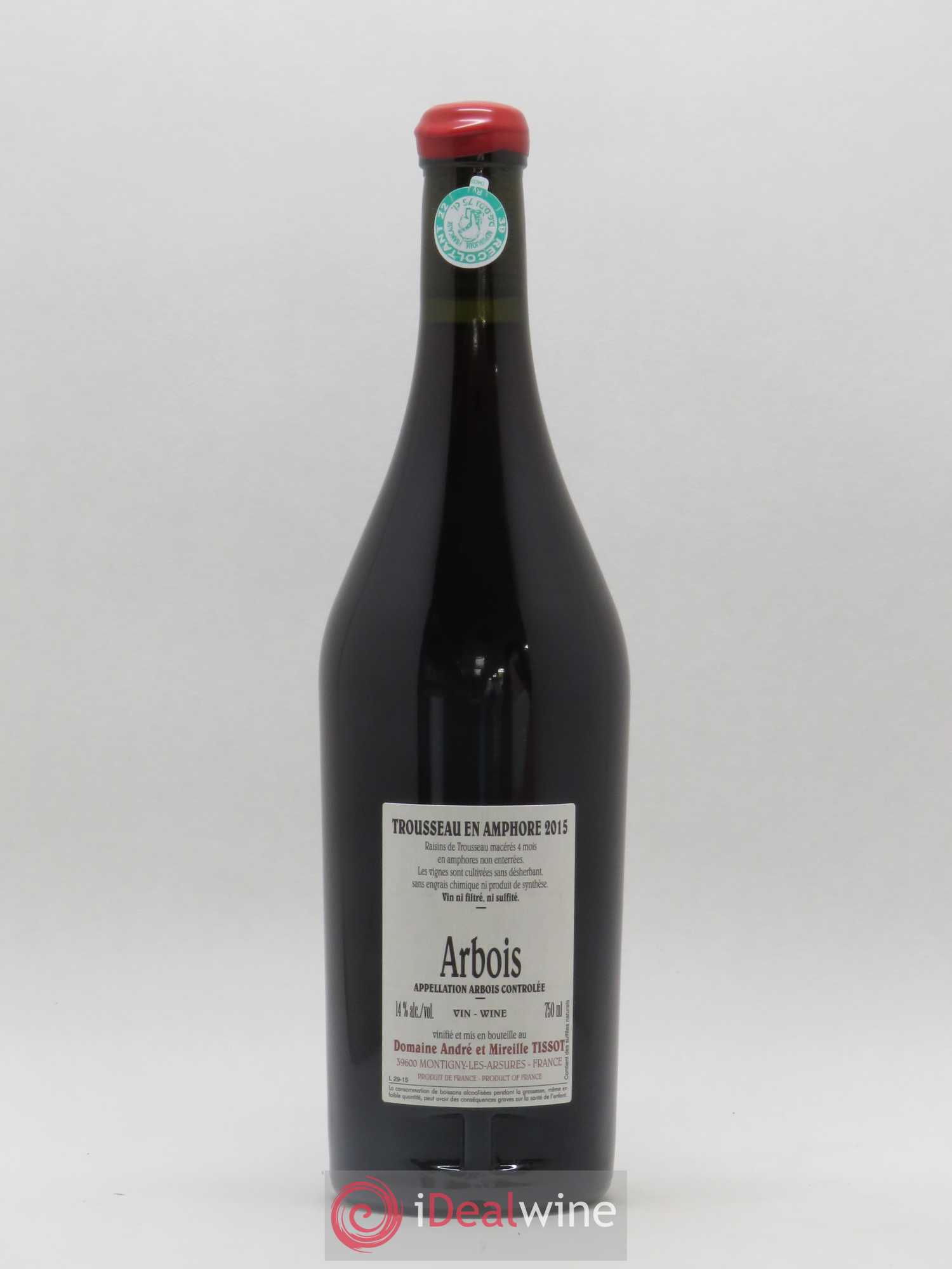 Arbois Trousseau Amphore Bénédicte et Stéphane Tissot 2015 - Lot de 1 bouteille - 1