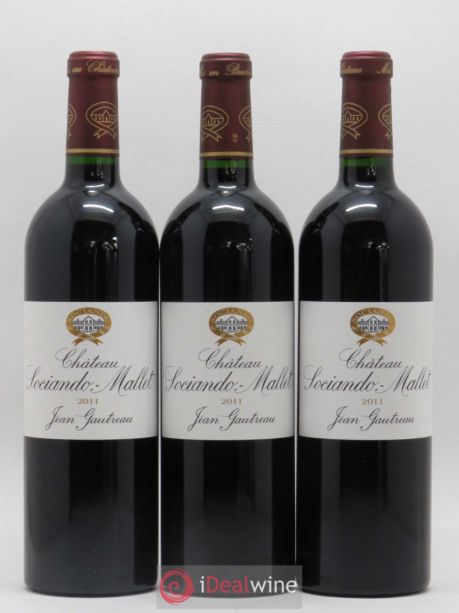 Château Sociando Mallet 2011 - Lot de 3 bouteilles - 0