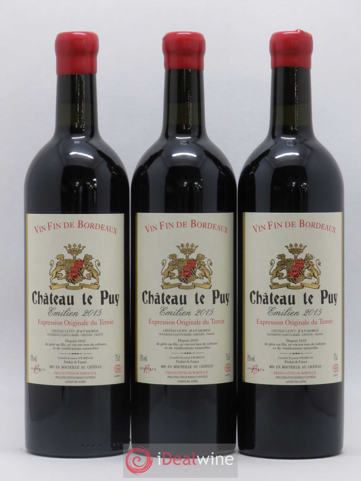 Le Puy - Cuvée Emilien 2015 - Lot de 3 bouteilles - 0