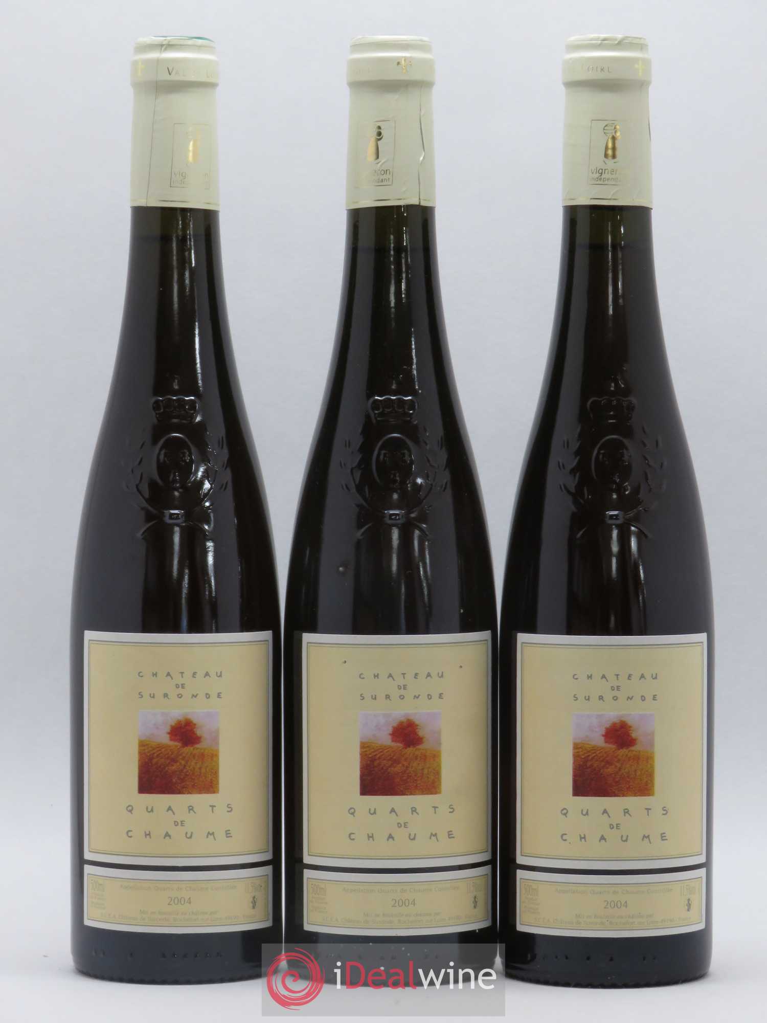 Quarts de Chaume Château de Suronde 50cl 2004 - Lotto di 3 bottiglie - 0