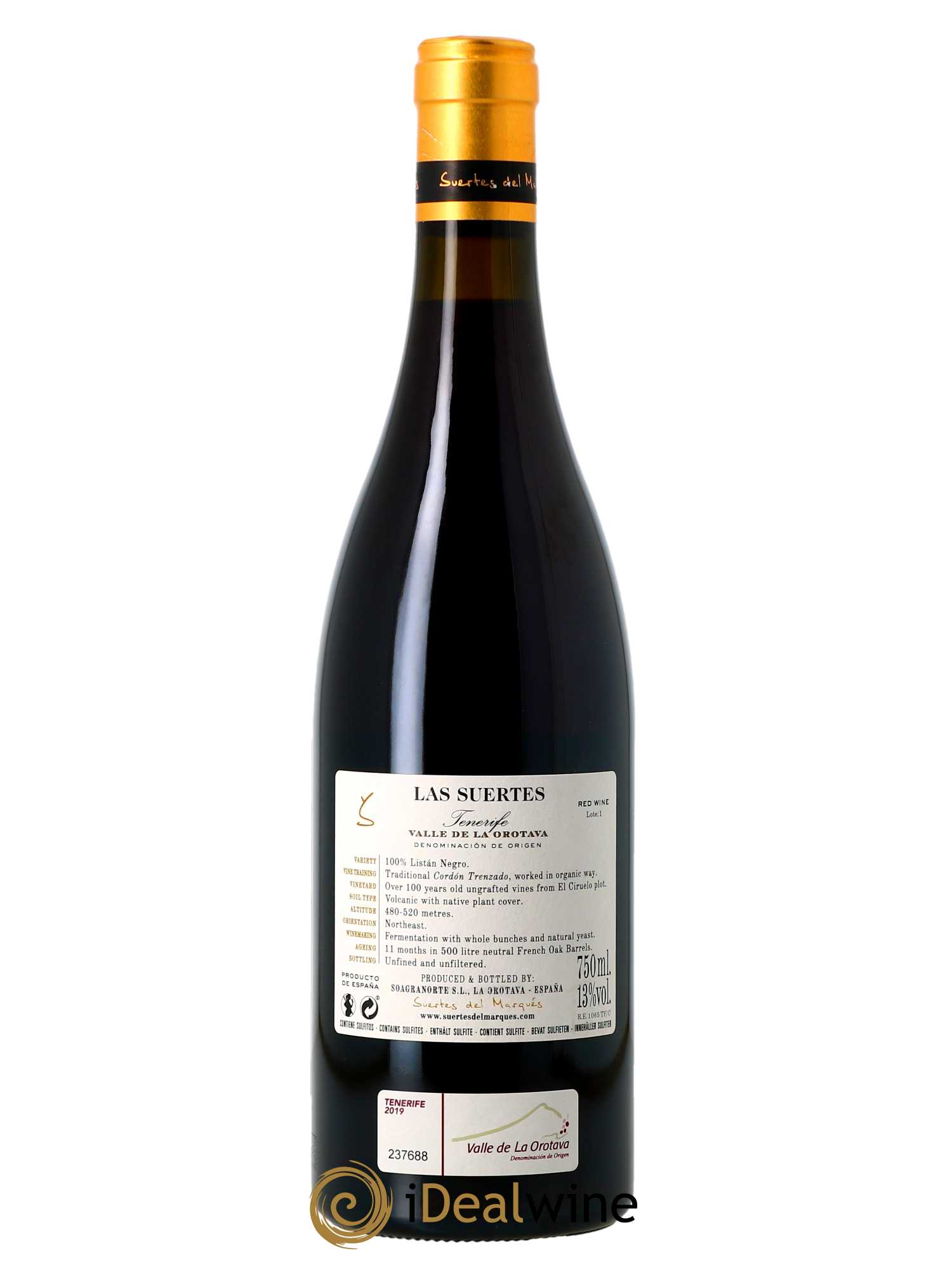 Valle de la Orotava DO Suertes del Marqués Las Suertes  2019 - Lot of 1 bottle - 1