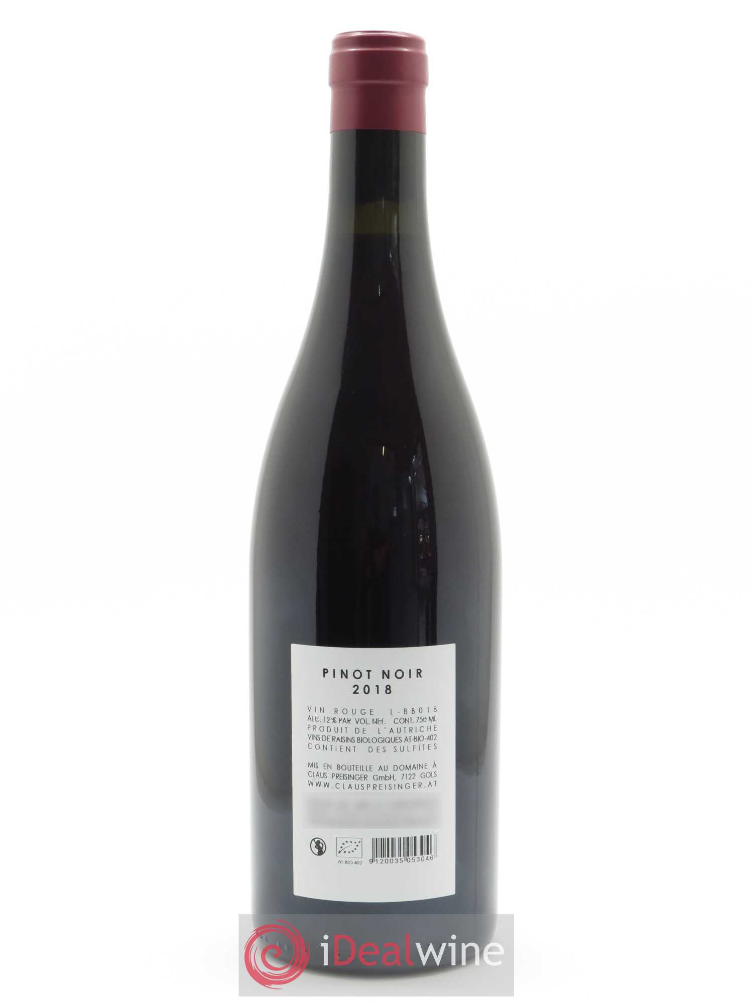 Autriche Claus Preisinger Pinot Noir 2018 - Lot de 1 bouteille - 1