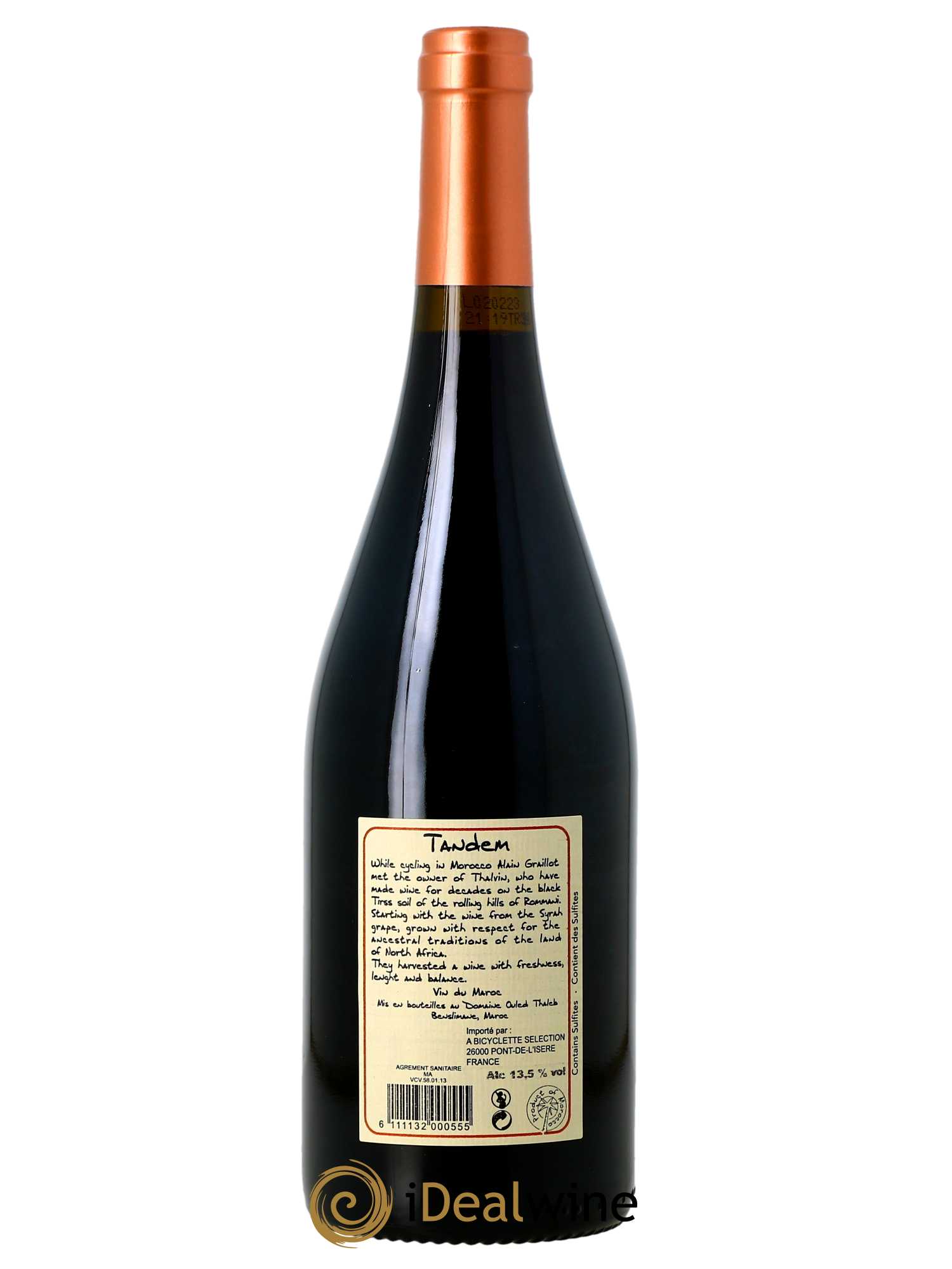 Vin du Maroc Alain Graillot & Jacques Poulain Tandem Ouled Thaleb 2021 - Lot of 1 bottle - 1