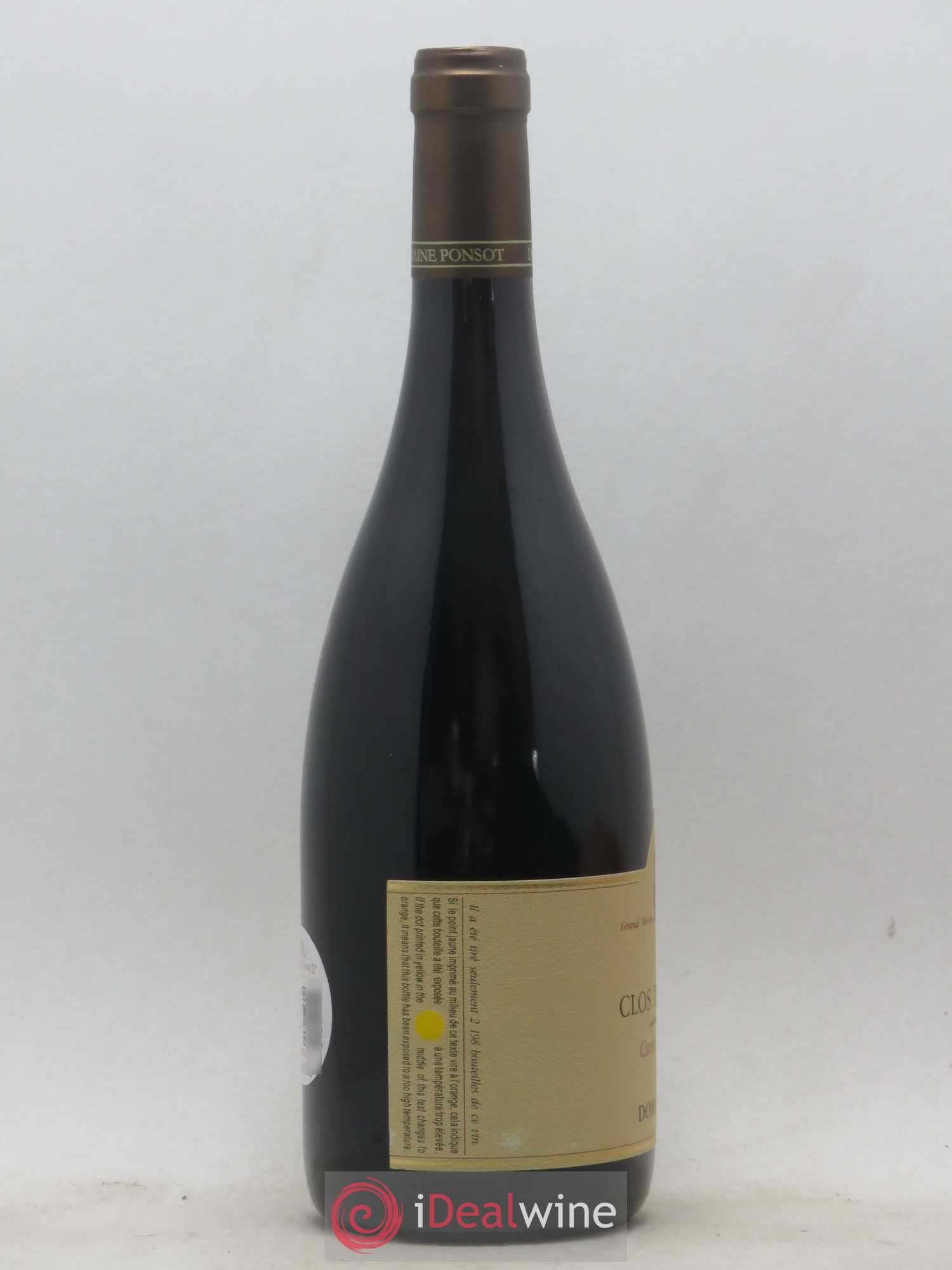Clos de Vougeot Grand Cru Vieilles Vignes Ponsot (Domaine) 2012 - Lot de 1 bouteille - 1