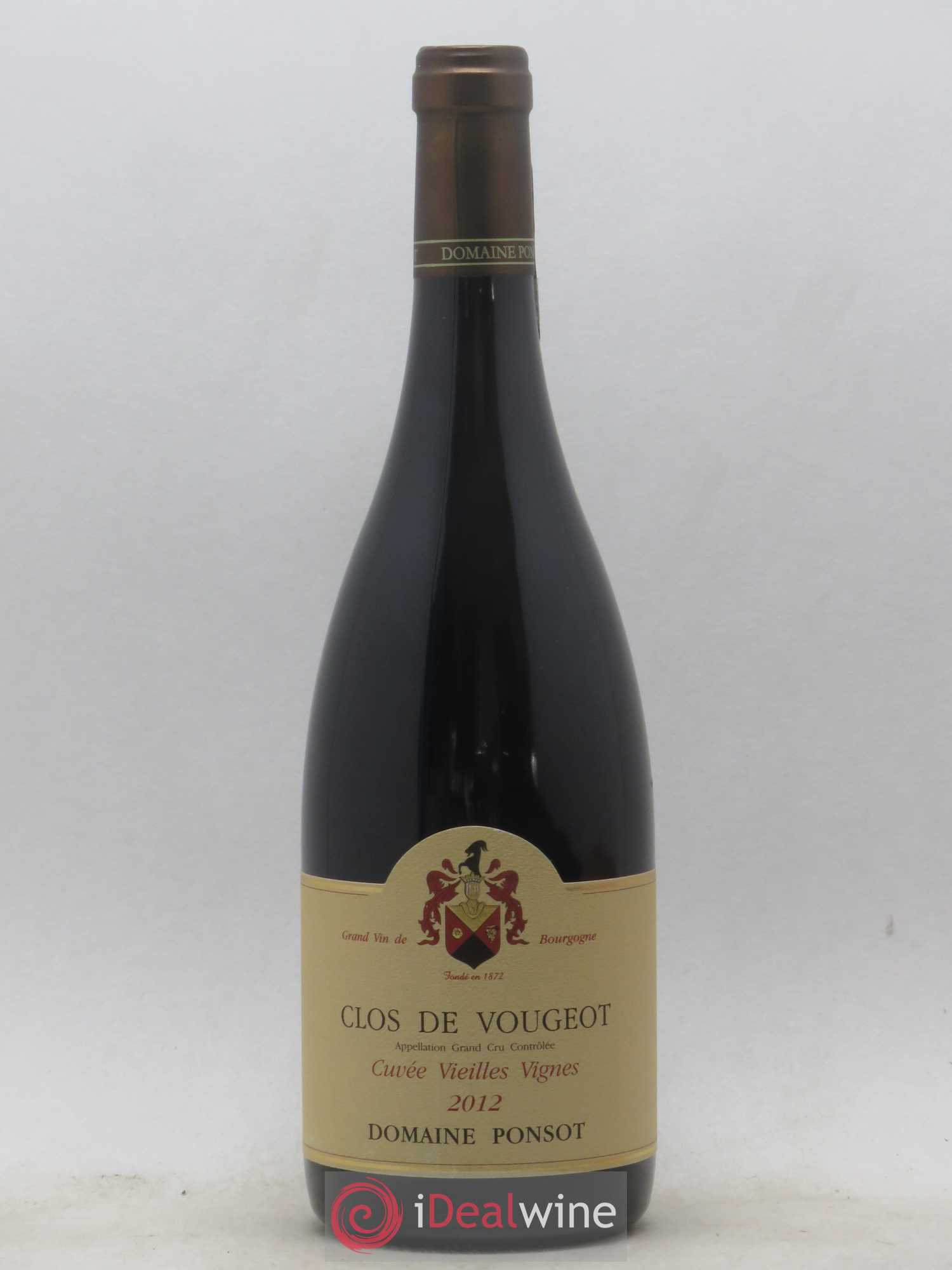 Clos de Vougeot Grand Cru Vieilles Vignes Ponsot (Domaine) 2012 - Lot de 1 bouteille - 0
