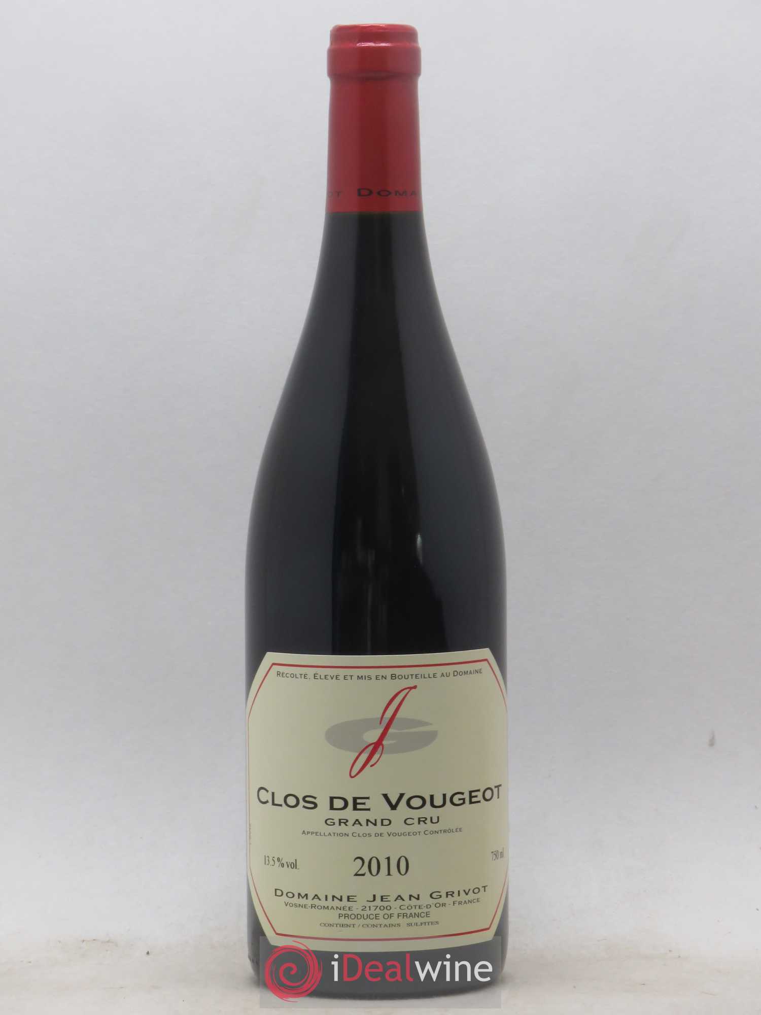 Clos de Vougeot Grand Cru Jean Grivot 2010 - Lot de 1 bouteille - 0