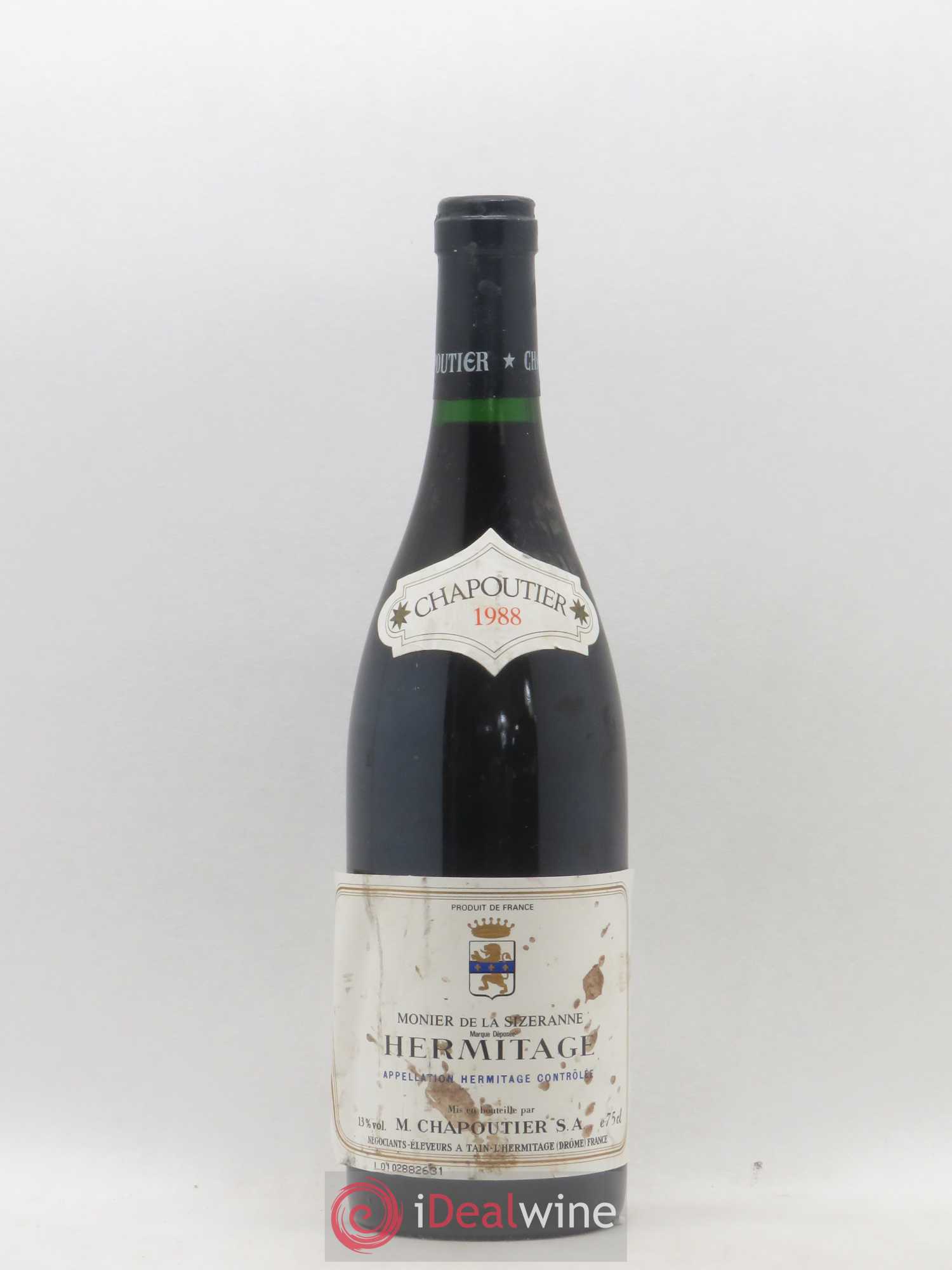 Hermitage Chapoutier Monnier de la Sizeranne 1988 - Posten von 1 Flasche - 0