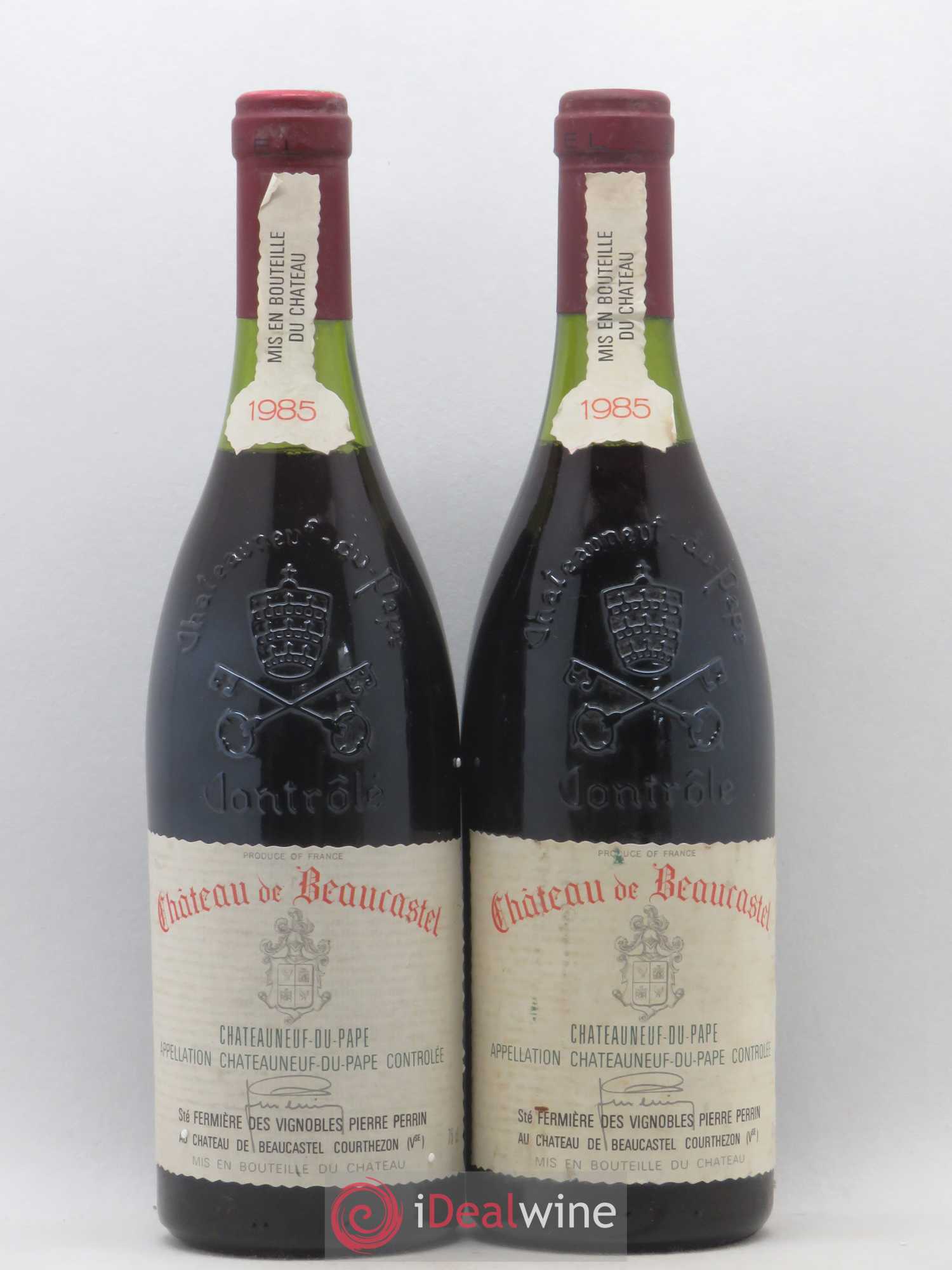 Châteauneuf-du-Pape Château de Beaucastel Famille Perrin 1985 - Lot de 2 bouteilles - 0