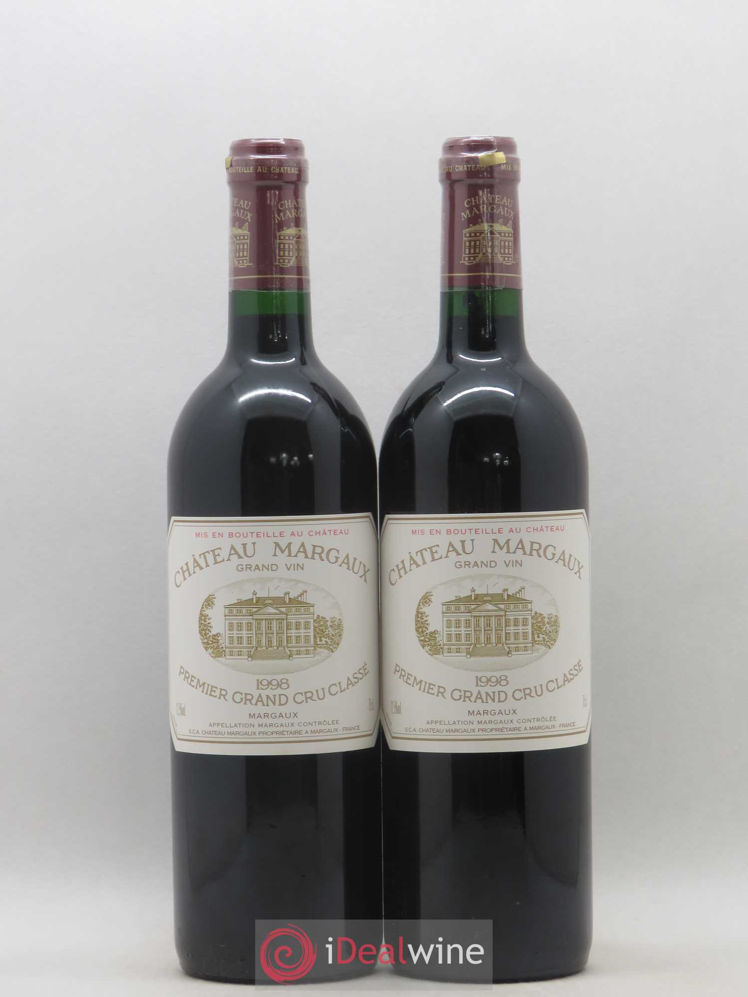 Château Margaux 1er Grand Cru Classé 1998 - Lot de 2 bouteilles - 0