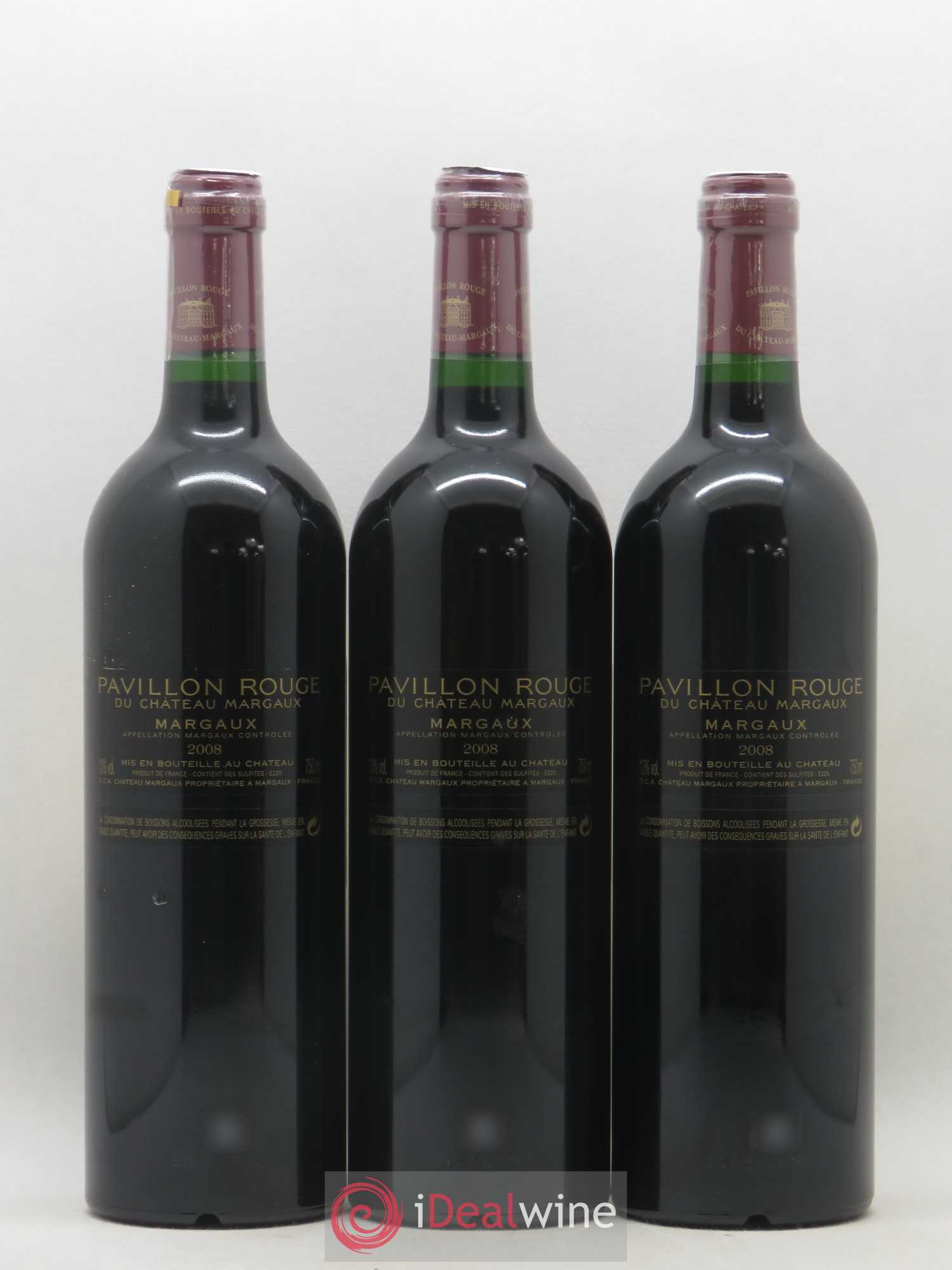 Pavillon Rouge du Château Margaux Second Vin 2008 - Lot de 3 bouteilles - 1