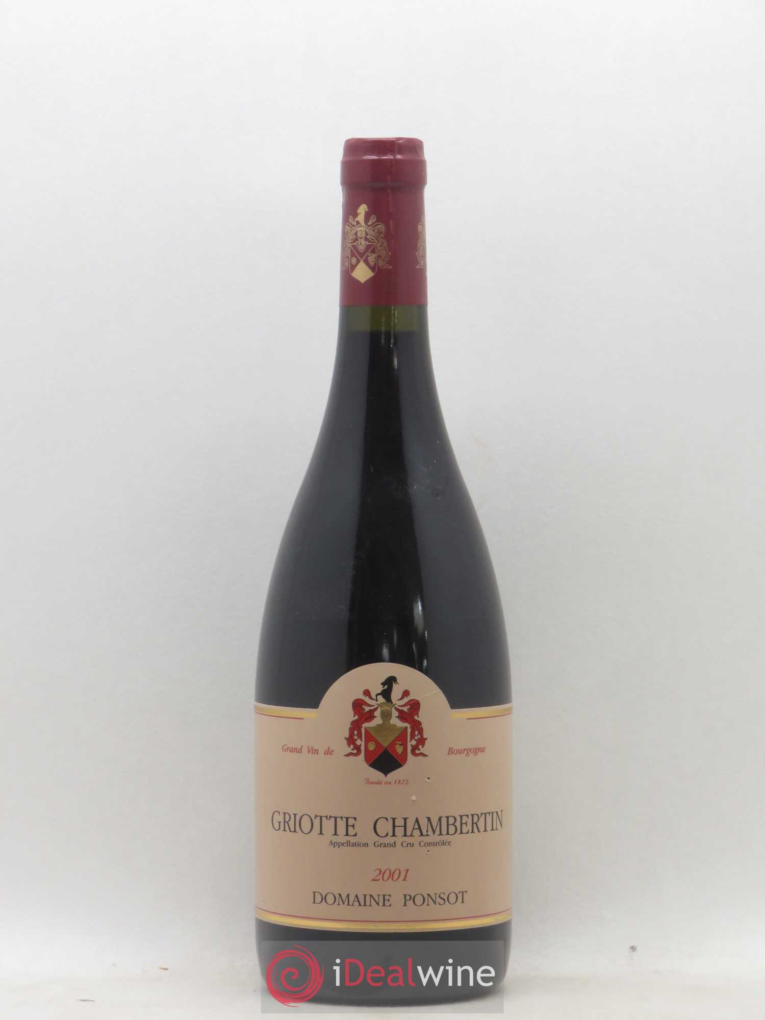 Griotte-Chambertin Grand Cru Ponsot (Domaine) 2001 - Lot de 1 bouteille - 0