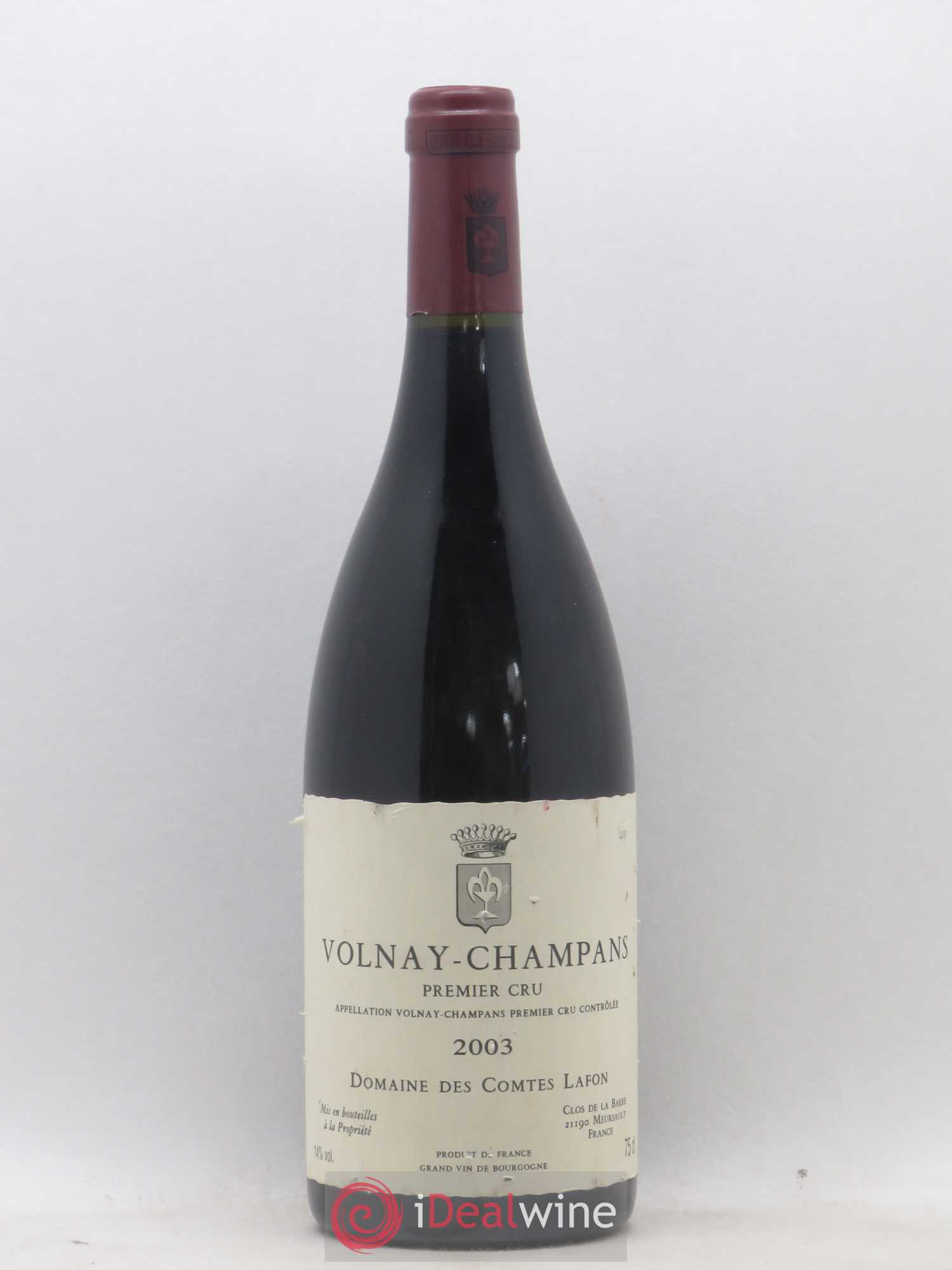 Volnay 1er Cru Champans Comtes Lafon (Domaine des) 2003 - Lot de 1 bouteille - 0