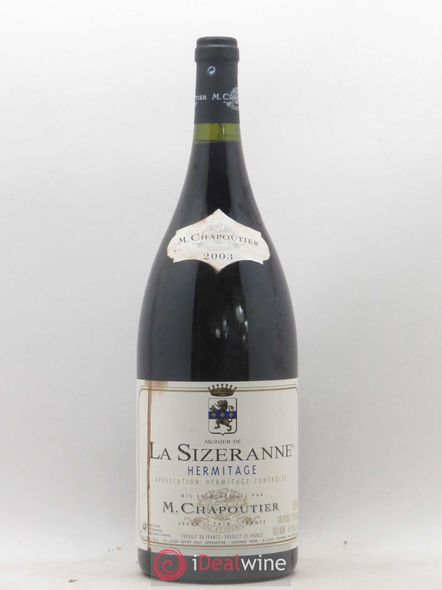 Hermitage Monier de La Sizeranne Chapoutier 2003 - Lot de 1 magnum - 0