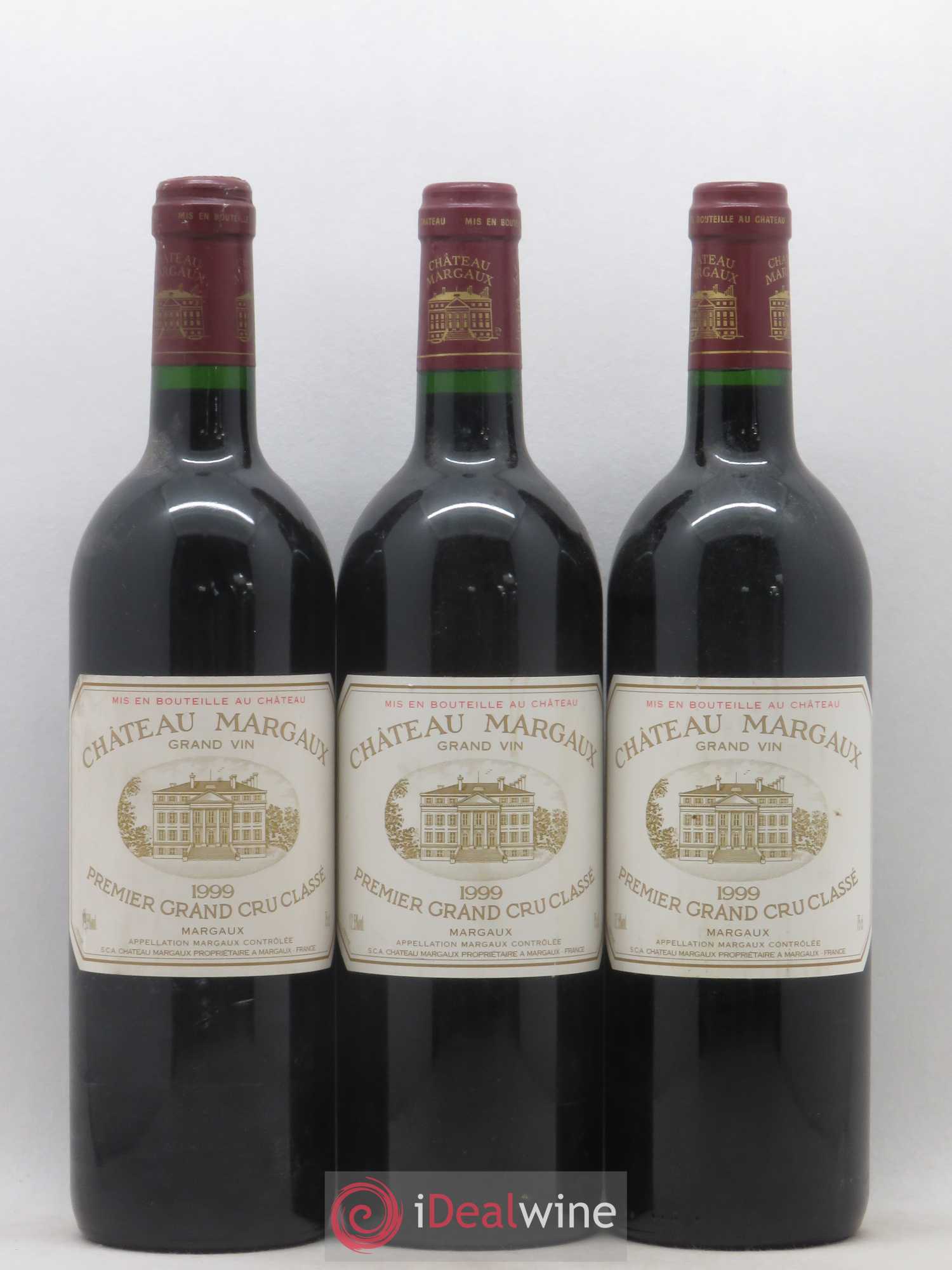Château Margaux 1er Grand Cru Classé 1999 - Lot de 3 bouteilles - 0