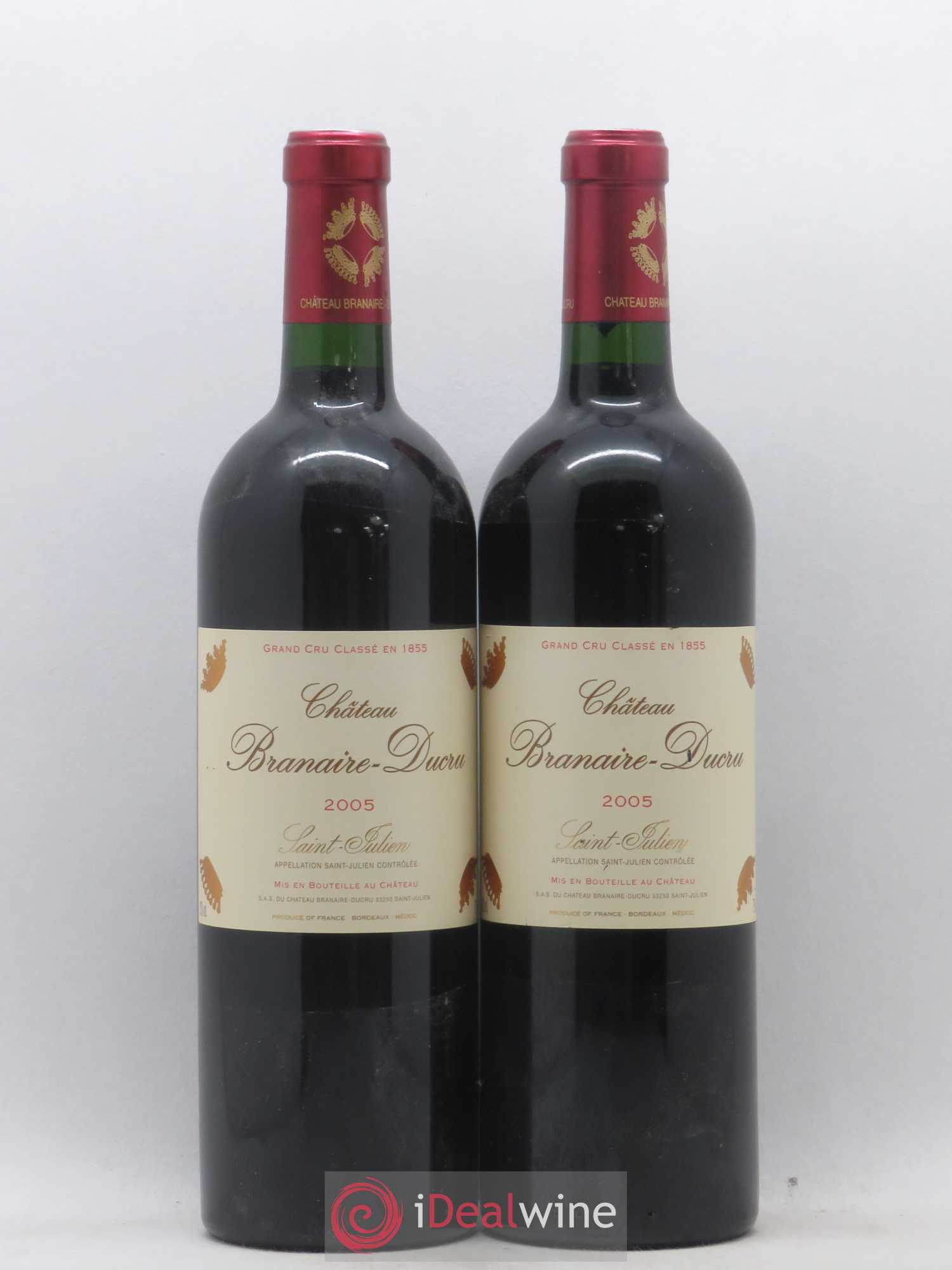 Château Branaire Ducru 4ème Grand Cru Classé 2005 - Lot de 2 bouteilles - 0