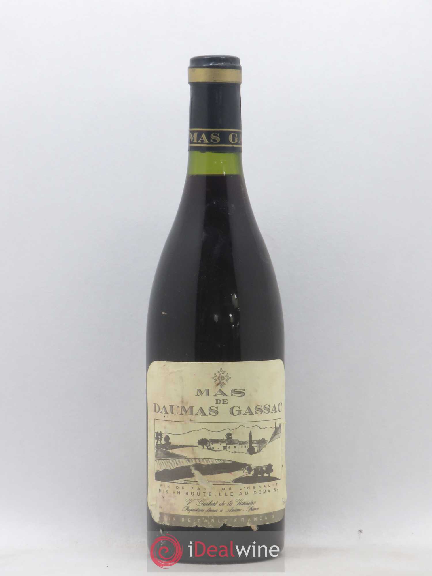 Saint-Guilhem-le-Désert - Cité d'Aniane Mas Daumas Gassac Famille Guibert de La Vaissière 1985 - Lot de 1 bouteille - 0