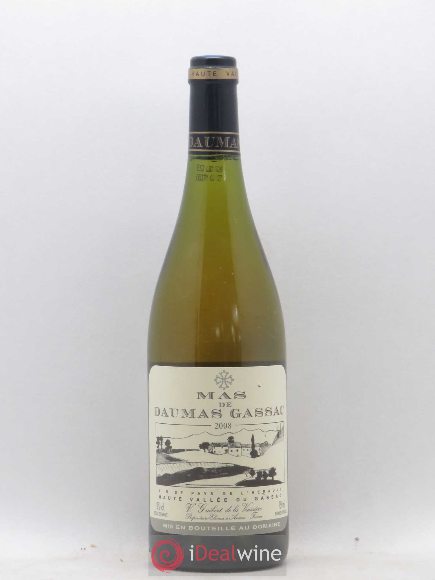 Saint-Guilhem-le-Désert - Cité d'Aniane Mas Daumas Gassac Famille Guibert de La Vaissière 2008 - Lot de 1 bouteille - 0