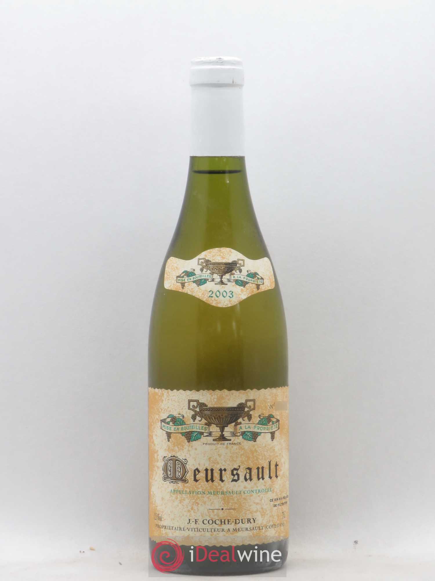 Meursault Coche Dury (Domaine) 2003 - Lot de 1 bouteille - 0
