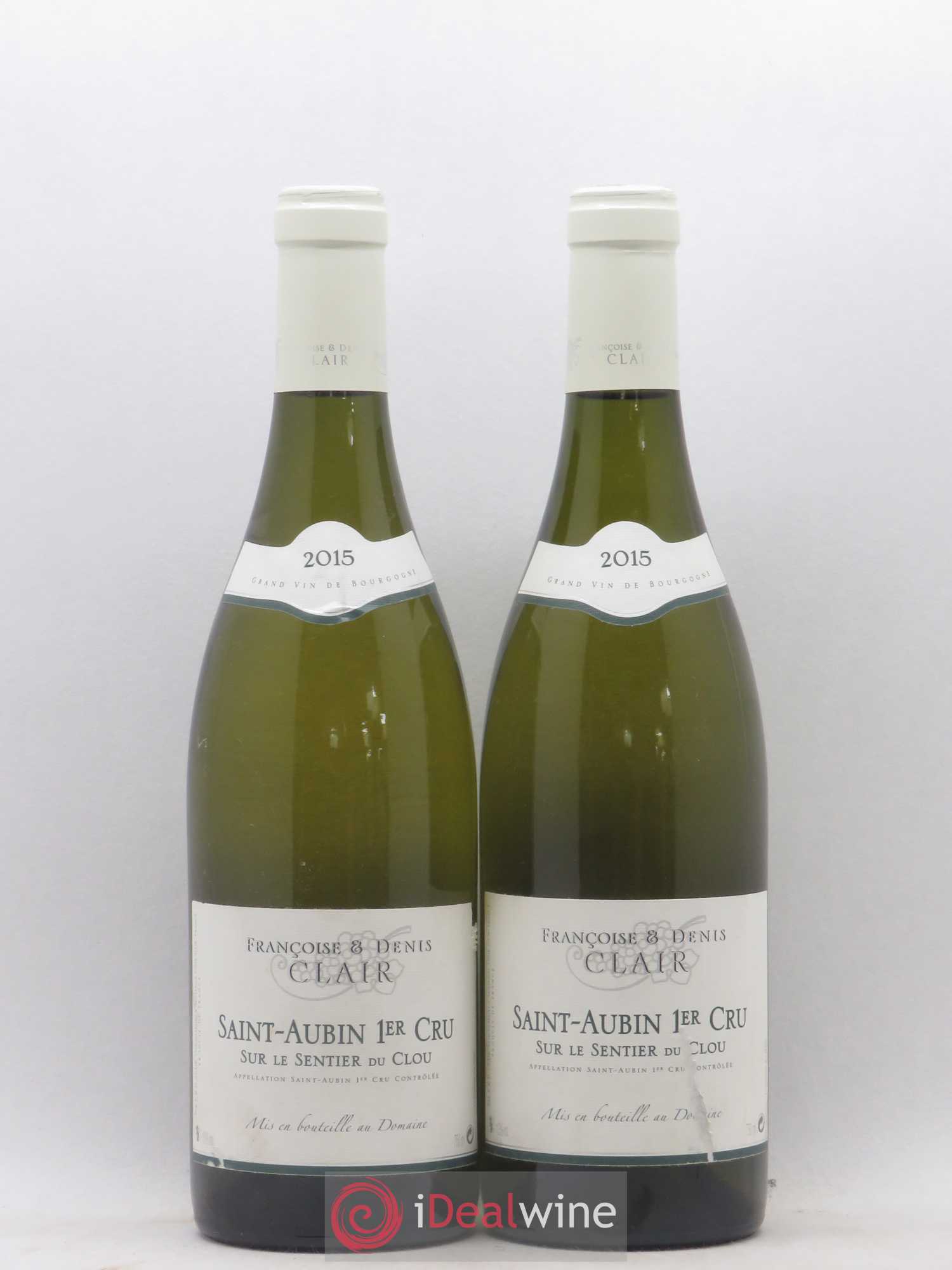 Saint-Aubin 1er Cru Sur le Sentier du Clou Françoise et Denis Clair 2015 - Posten von 2 Flaschen - 0