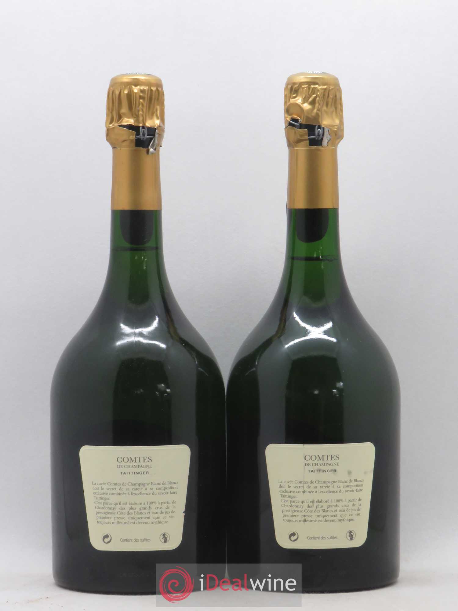 Comtes de Champagne Taittinger Brut Blanc de Blanc 1998 - Lot de 2 bouteilles - 1