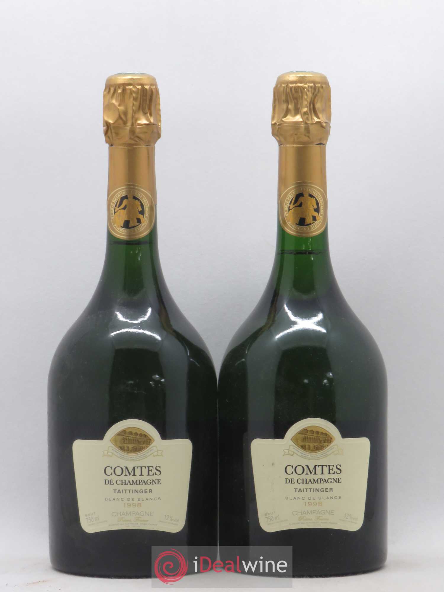 Comtes de Champagne Taittinger Brut Blanc de Blanc 1998 - Lot de 2 bouteilles - 0