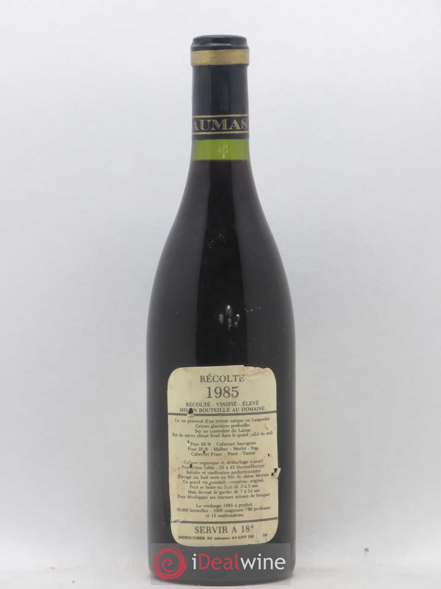 Saint-Guilhem-le-Désert - Cité d'Aniane Mas Daumas Gassac Famille Guibert de La Vaissière 1985 - Lot de 1 bouteille - 1
