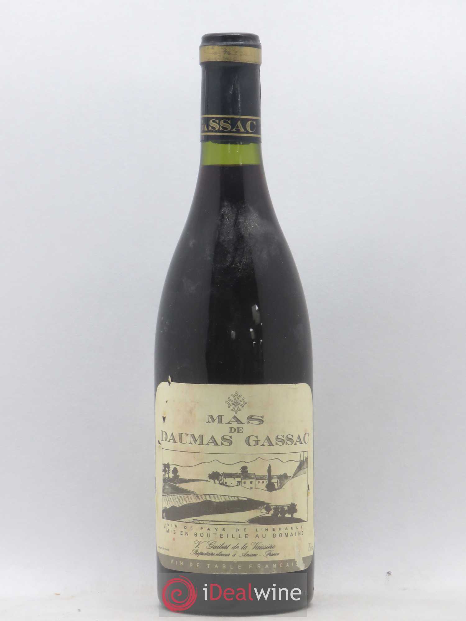 Saint-Guilhem-le-Désert - Cité d'Aniane Mas Daumas Gassac Famille Guibert de La Vaissière 1985 - Lot de 1 bouteille - 0