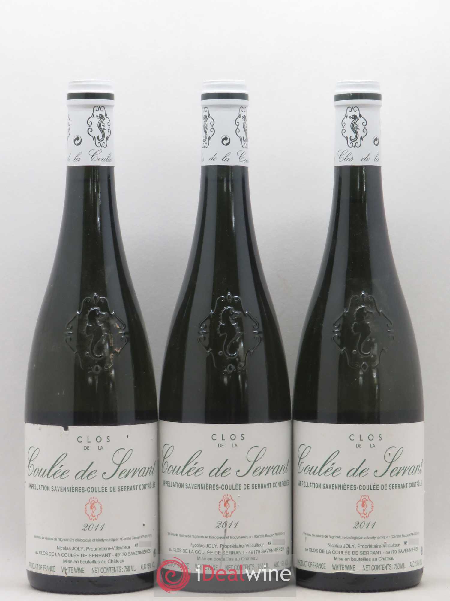 Savennières Clos de la Coulée de Serrant Vignobles de la Coulée de Serrant - Nicolas Joly 2011 - Lot de 3 bouteilles - 0