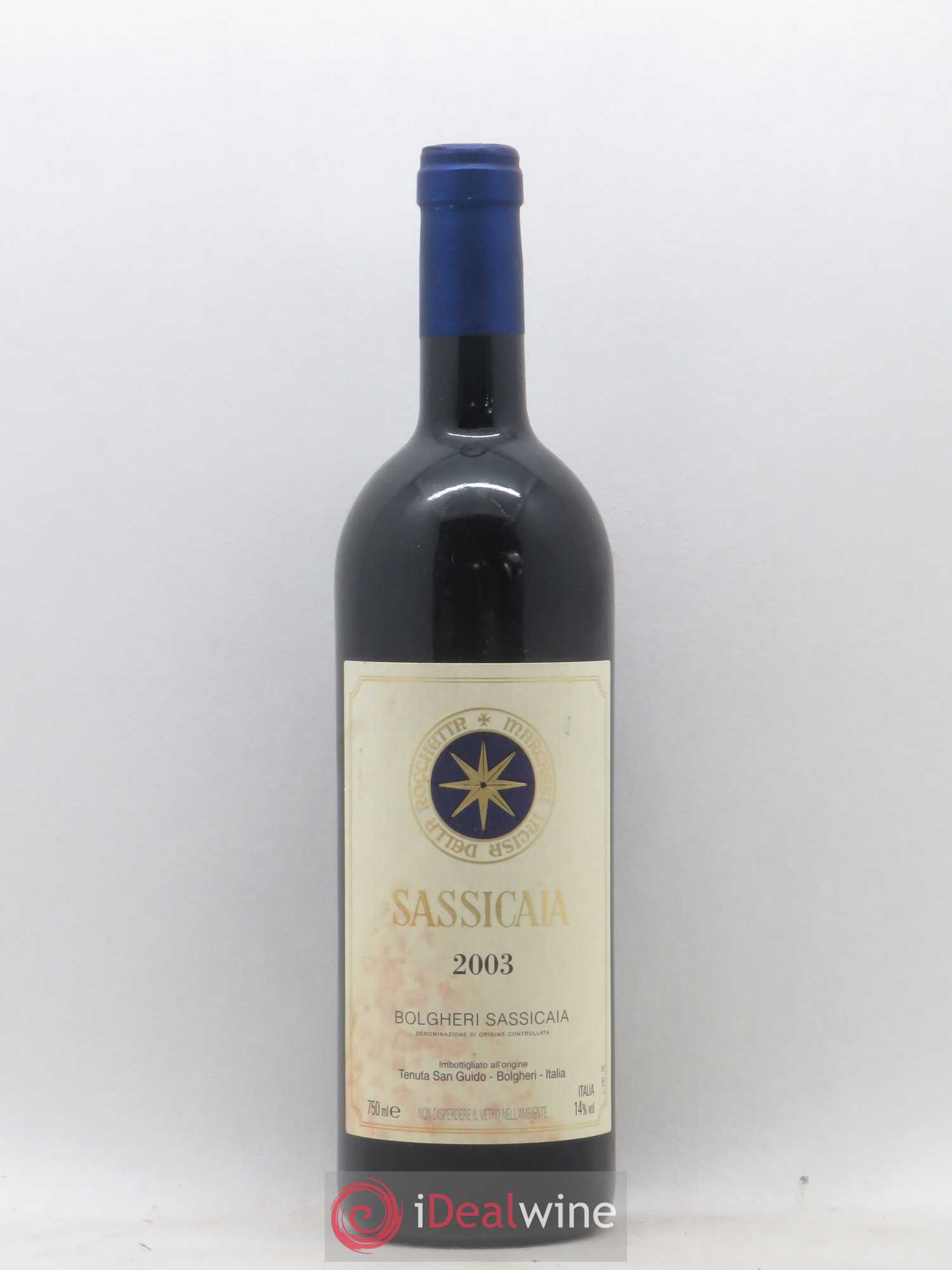 Bolgheri DOC Sassicaia Tenuta San Guido 2003 - Lot de 1 bouteille - 0