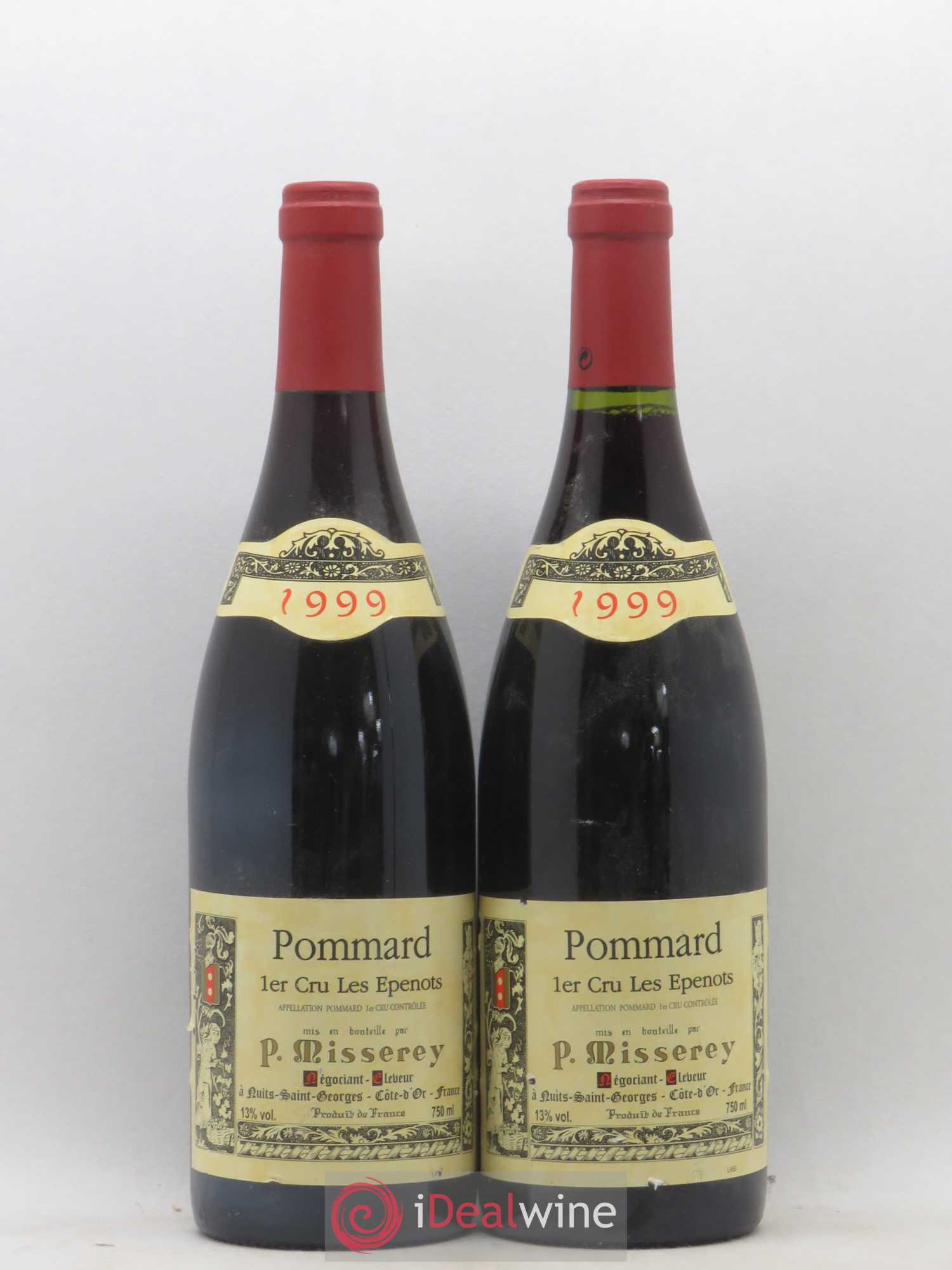 Pommard 1er Cru Les Epenots Domaine Misserey 1999 - Posten von 2 Flaschen - 0